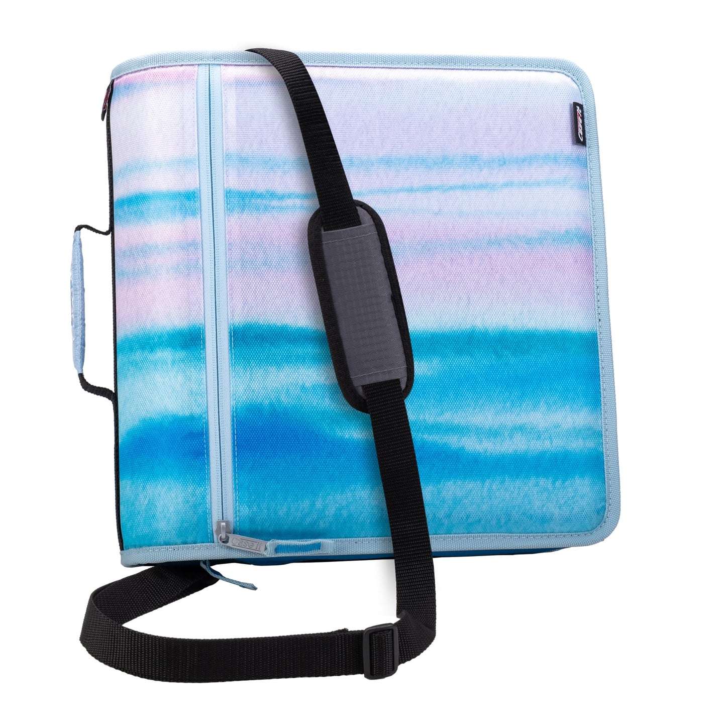 Case-it Zipper Binder | 3-Inch O-Rings | 600-Sheet | D-146 Watercolor Sky
