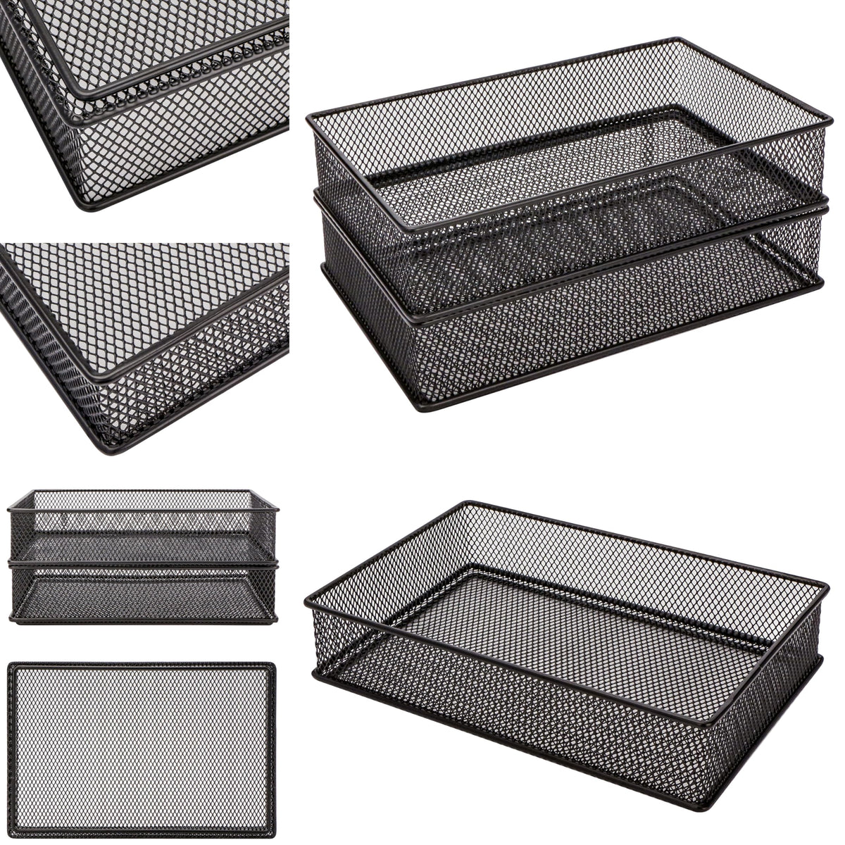 Annova Mesh Stackable Drawer Cabinet and Shelf Organizer Bins Storage Basket School Office Supply