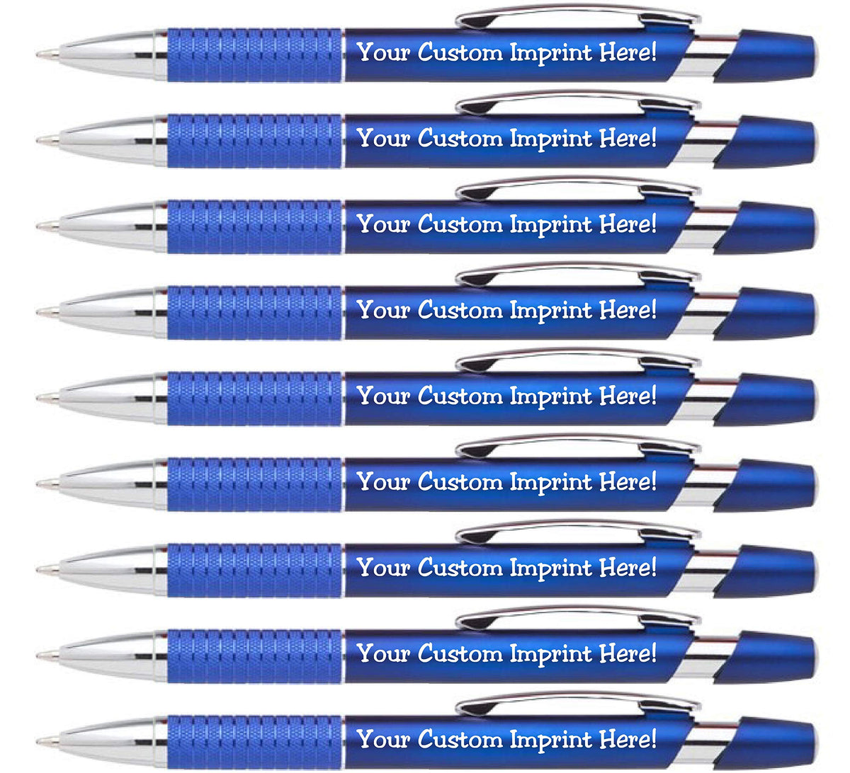 ExpressDesigns™ Personalized Ballpoint Pens - Click action - Custom - Black writing ink - The