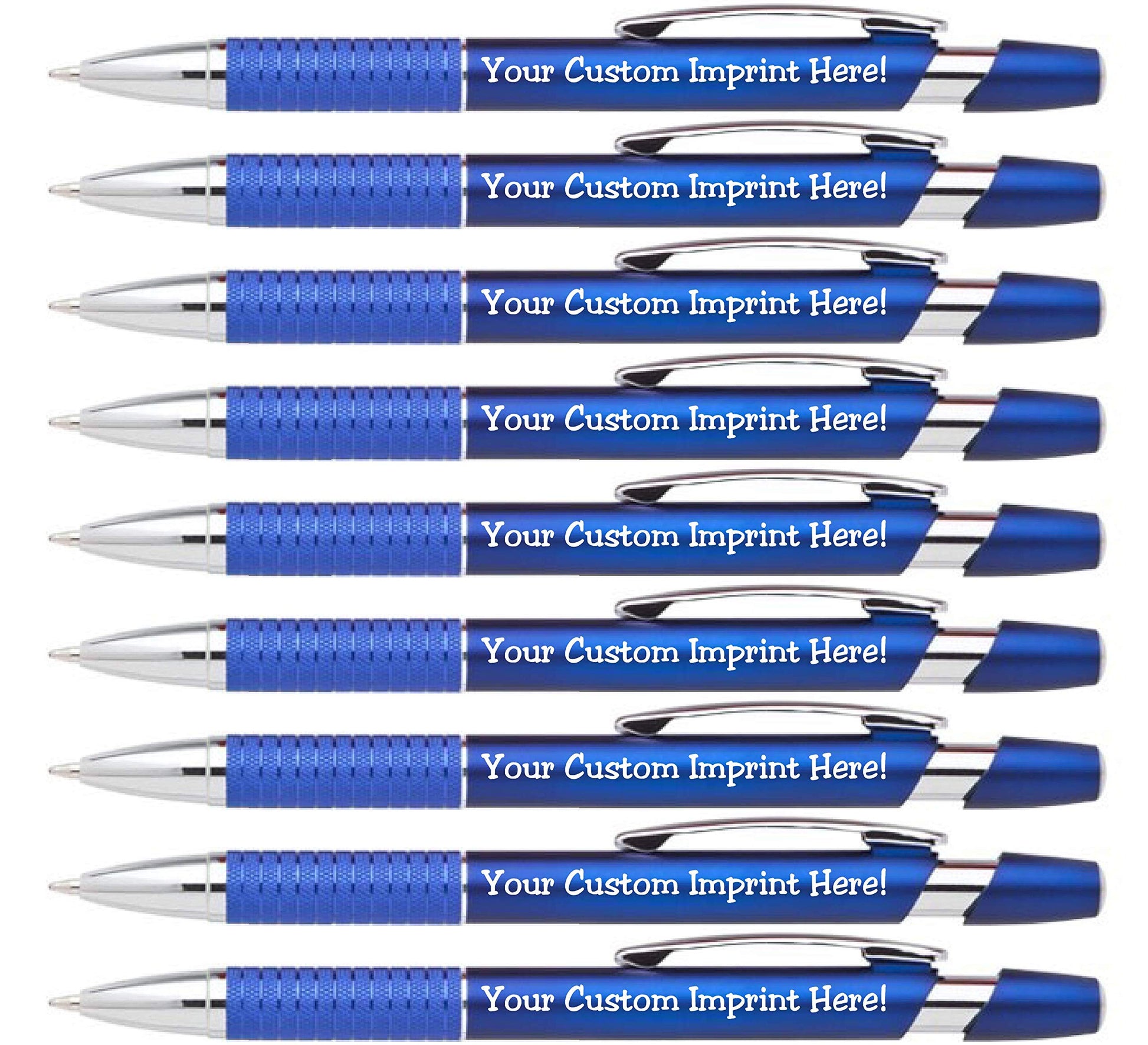 ExpressDesigns™ Personalized Ballpoint Pens - Click action - Custom - Black writing ink - The