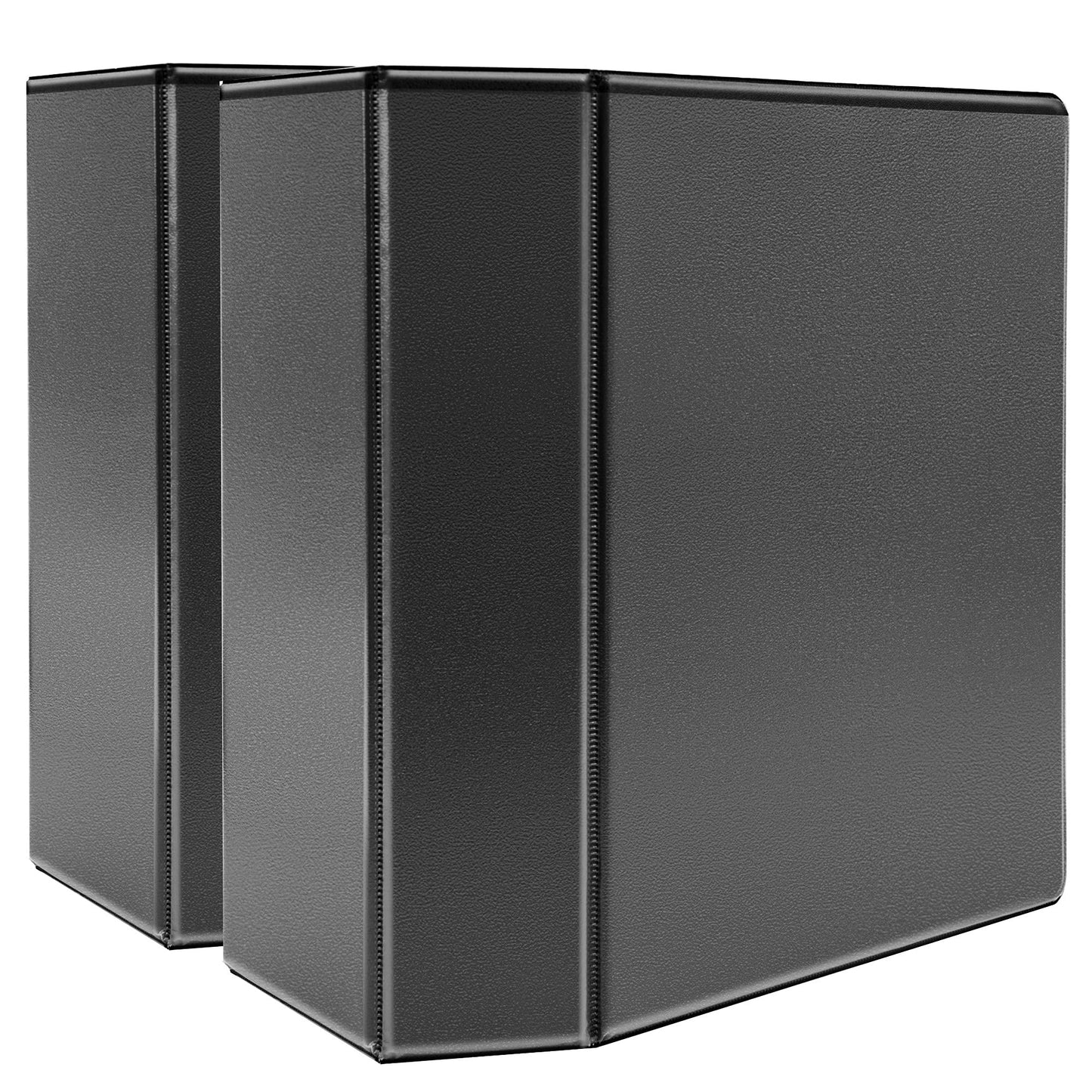 Amazon Basics 5 inch Heavy Duty D-Ring 3 Ring Binder, Customizable View Cover, Extra Durable