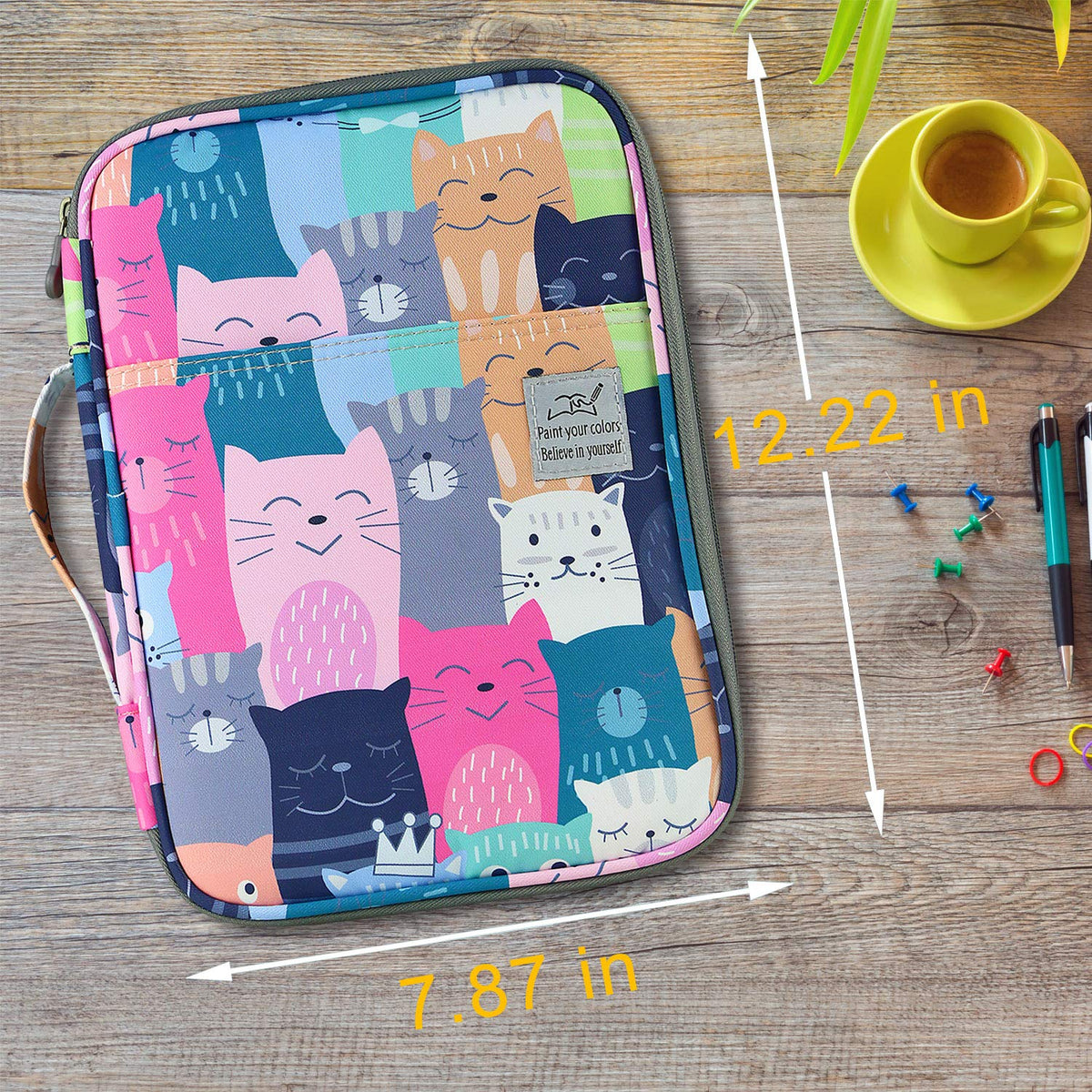 YOUSHARES 96 Slots Colored Pencil Case, Large Capacity Pencil Holder Pen Organizer Bag with Zipper