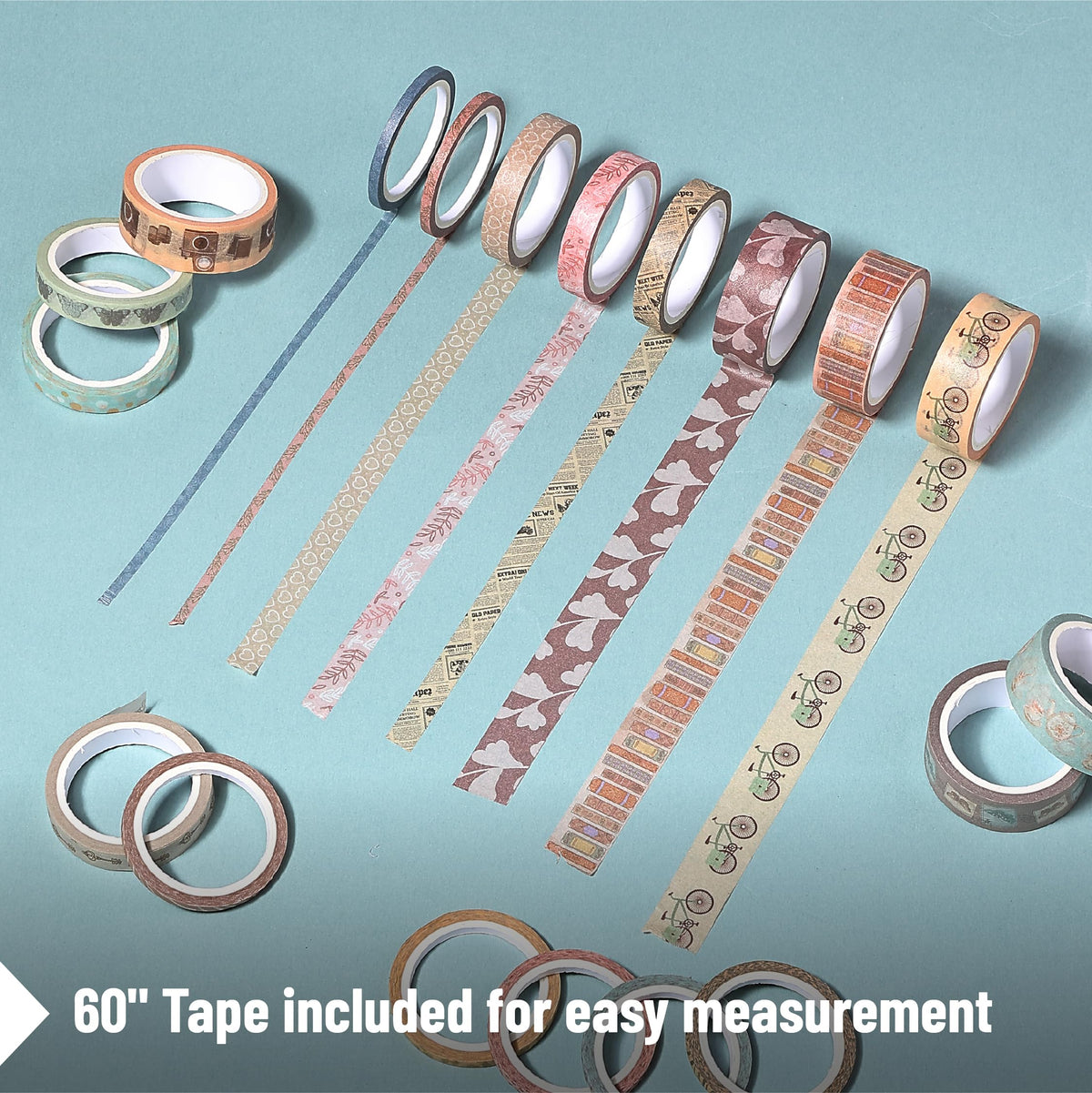 Mr. Pen- Washi Tape Set, 21 Rolls, Assorted Sizes, 5 Yards/Roll