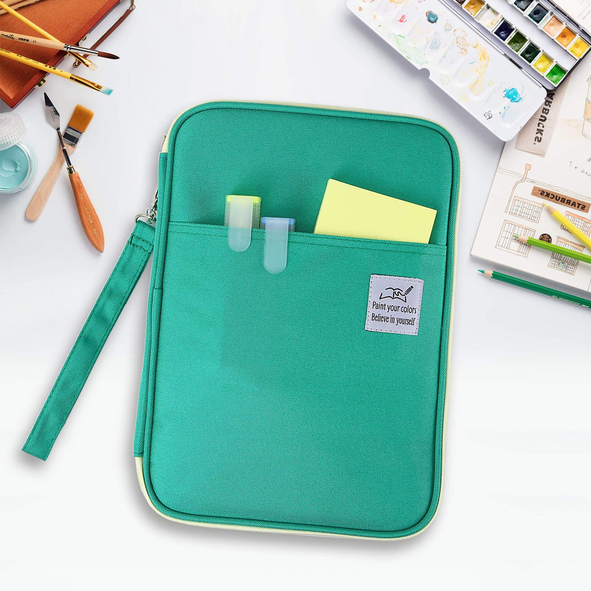 YOUSHARES 192 Slots Colored Pencil Case, Large Capacity Pencil Holder Pen Organizer Bag with Zipper