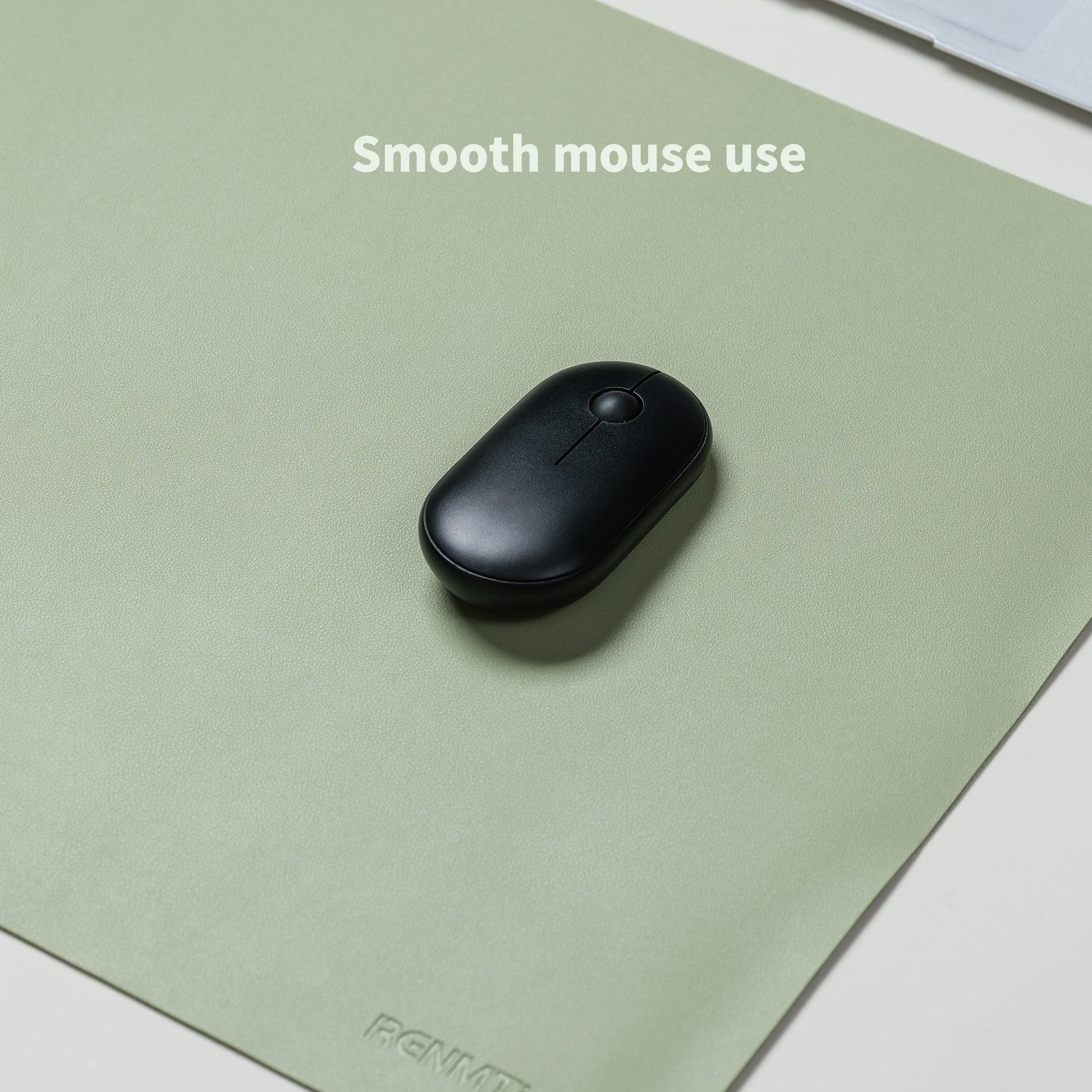 RENMTURE PU Mouse Pad, Faux Leather Large Desk Pad, Home Work Office Accessories, Non-Slip Desk