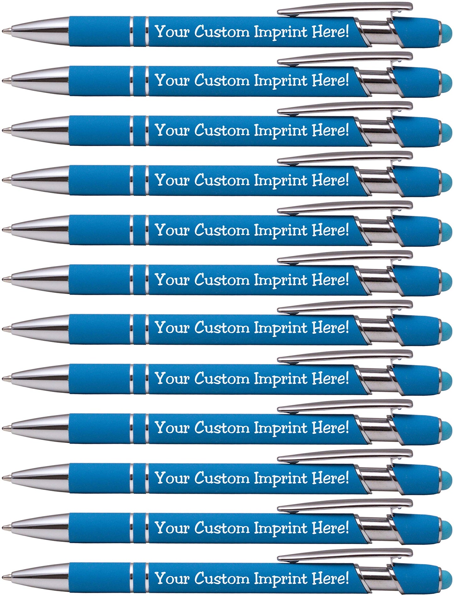 ExpressDesigns™ - Premium Custom Pens with Stylus | Burst of Color | Personalized Soft Touch Metal