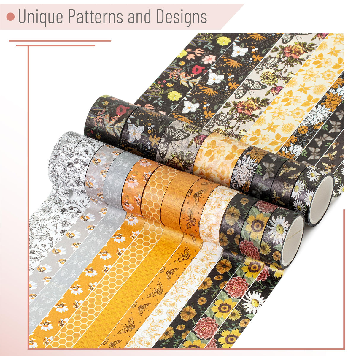 Mr. Pen- Washi Tape Set, 20 Rolls, Assorted Sizes, 4.37 Yards/Roll