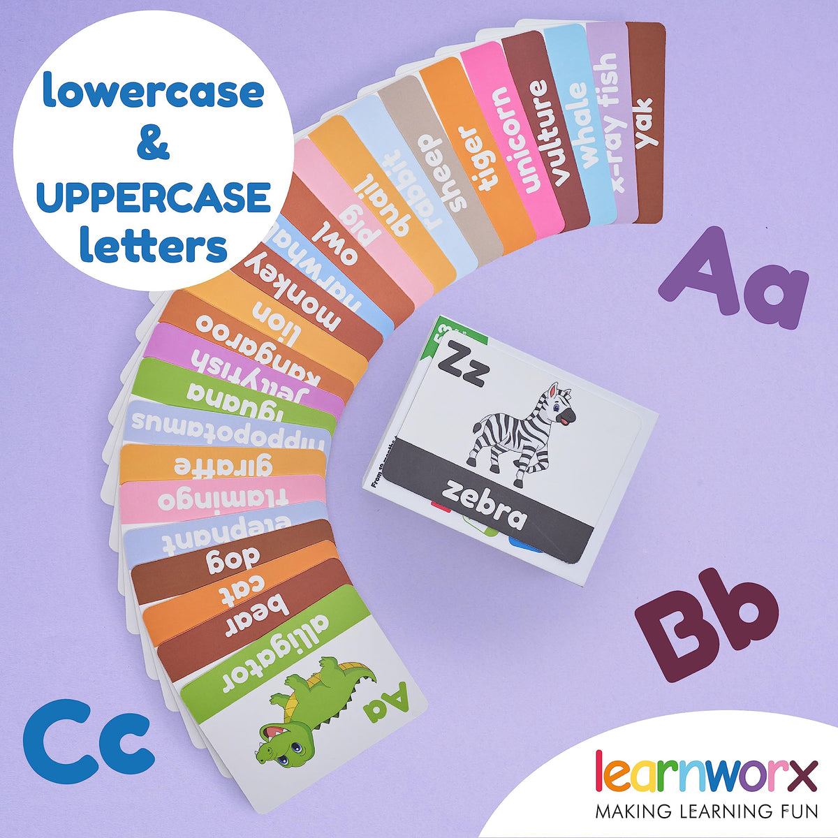 Alphabet Flash Cards for Toddlers | Award-Winning | 52 ABC Flashcards for Baby & Kids|ABC Cards