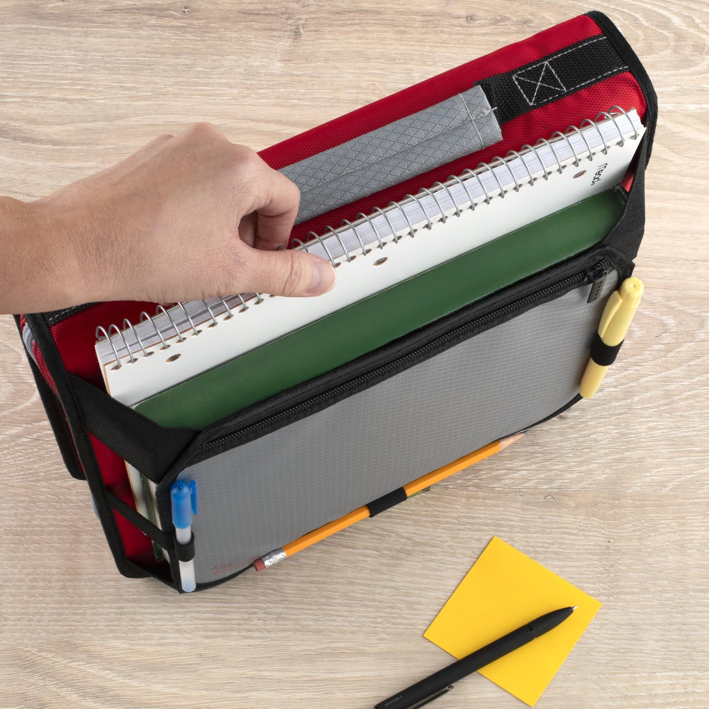 Five Star Zipper Binder 2 Inch O-Rings Case Organiser with Expansion Panel and 5-Tab Expanding File