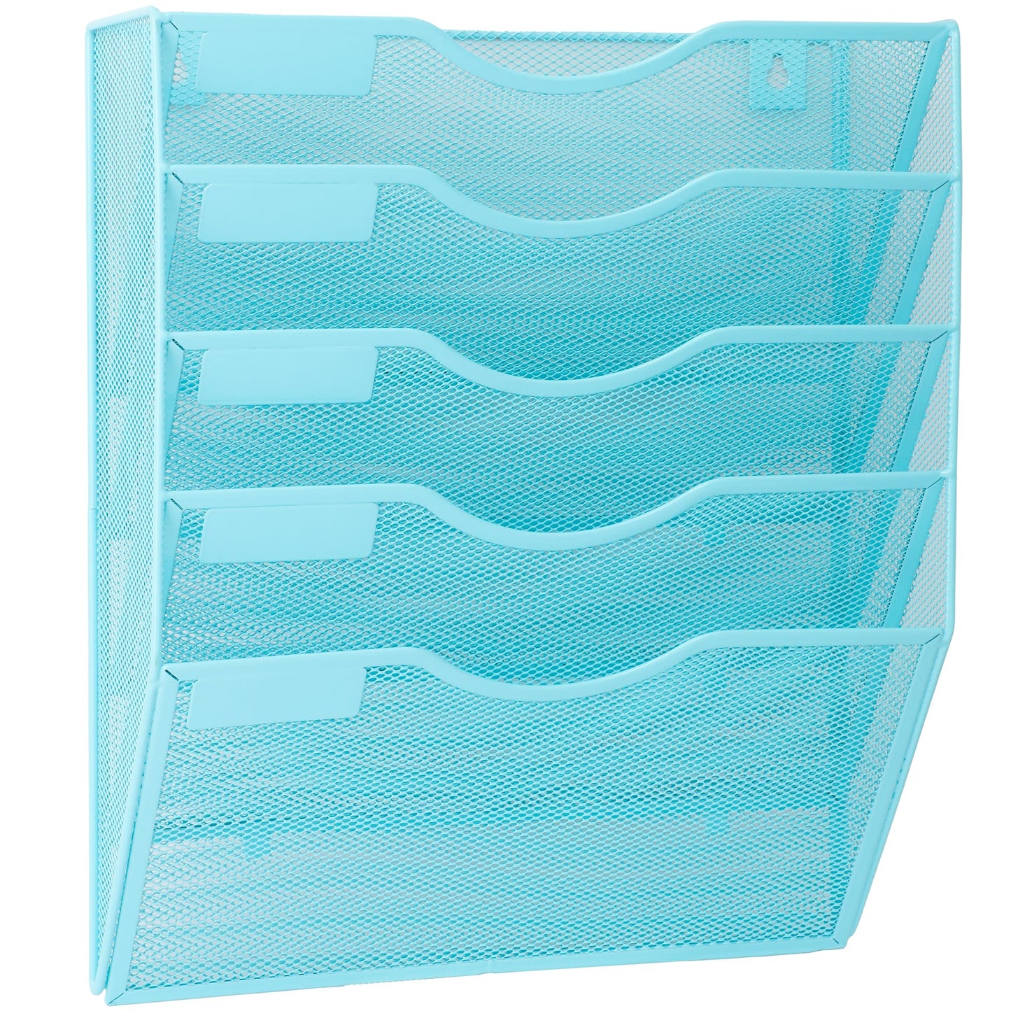 EASEPRES 5 Pocket Mesh Hanging Wall File Organizer, Wall Mounted Mail Paper Document Folder Holder
