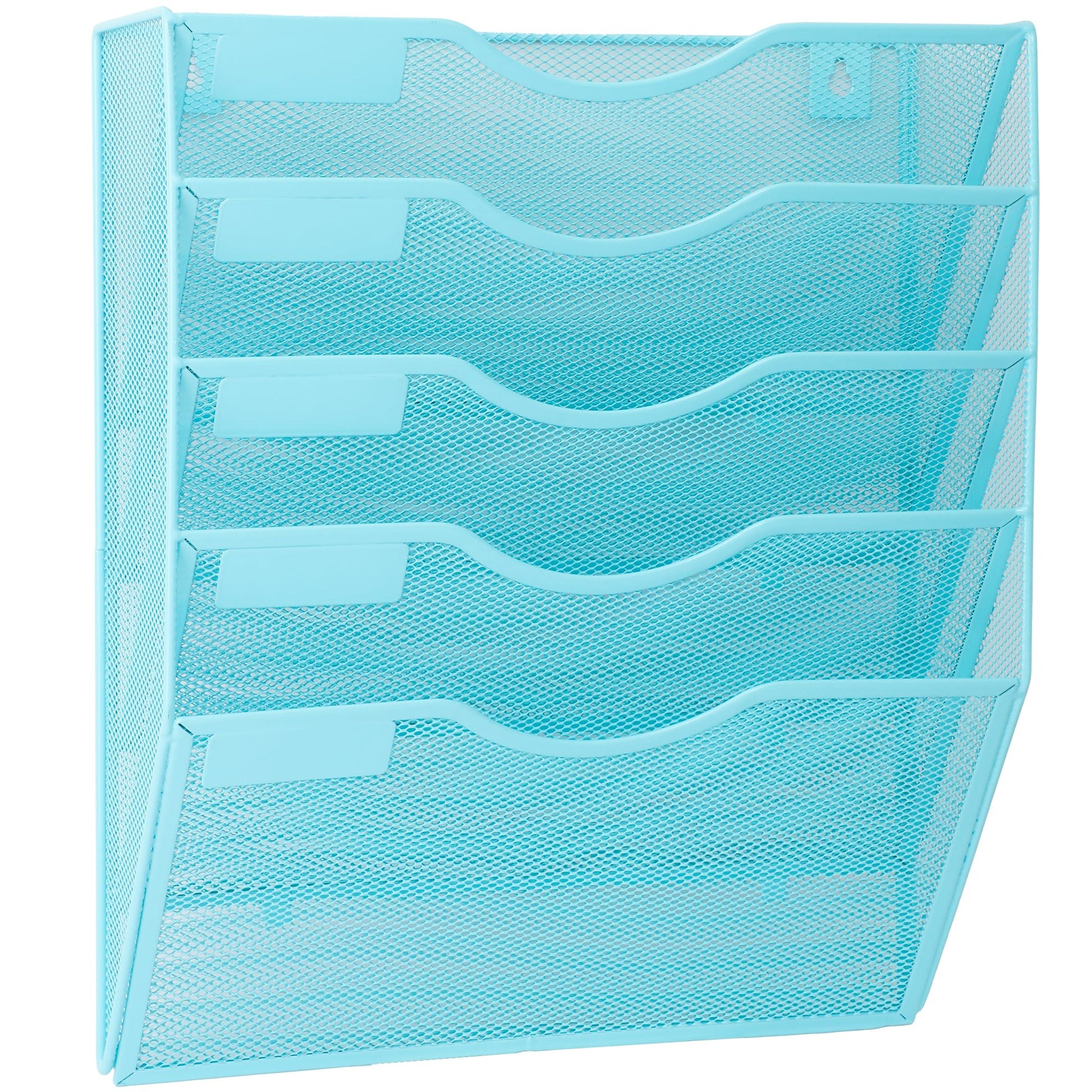 EASEPRES 5 Pocket Mesh Hanging Wall File Organizer, Wall Mounted Mail Paper Document Folder Holder