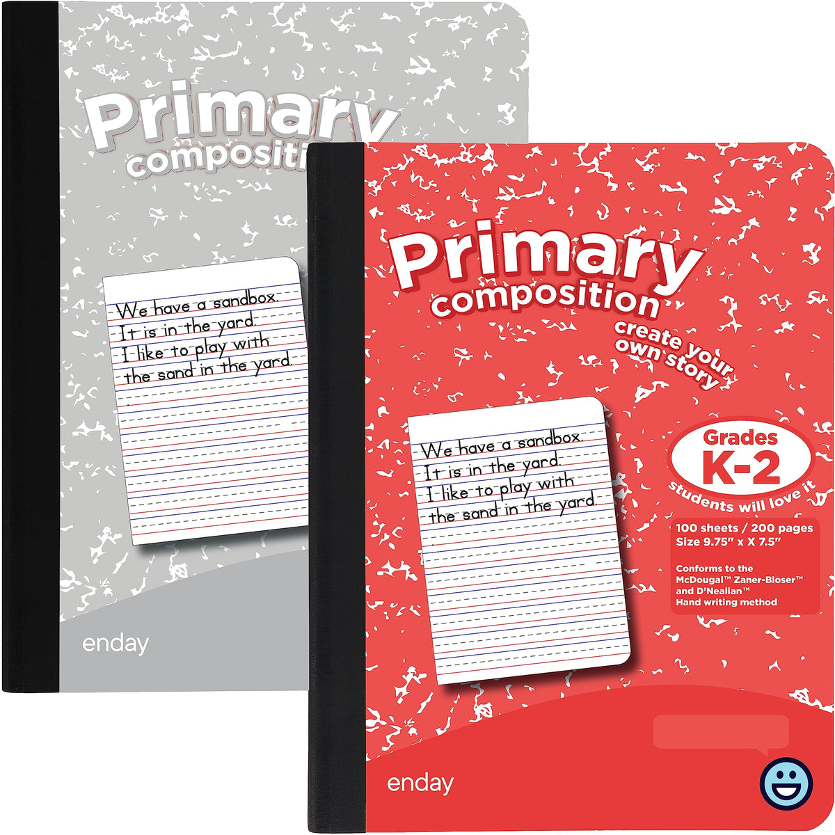 Enday Primary Composition Notebook K-2, Primary Ruled Composition Book, Primary Composition