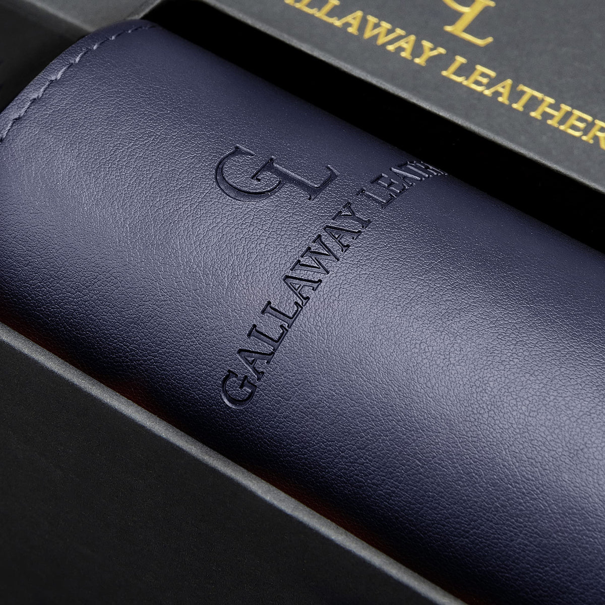 Gallaway Leather Desk Mat - Office Writing Desk Pad, Medium 24" x 14" Navy Blue, Gift Ready Elegant