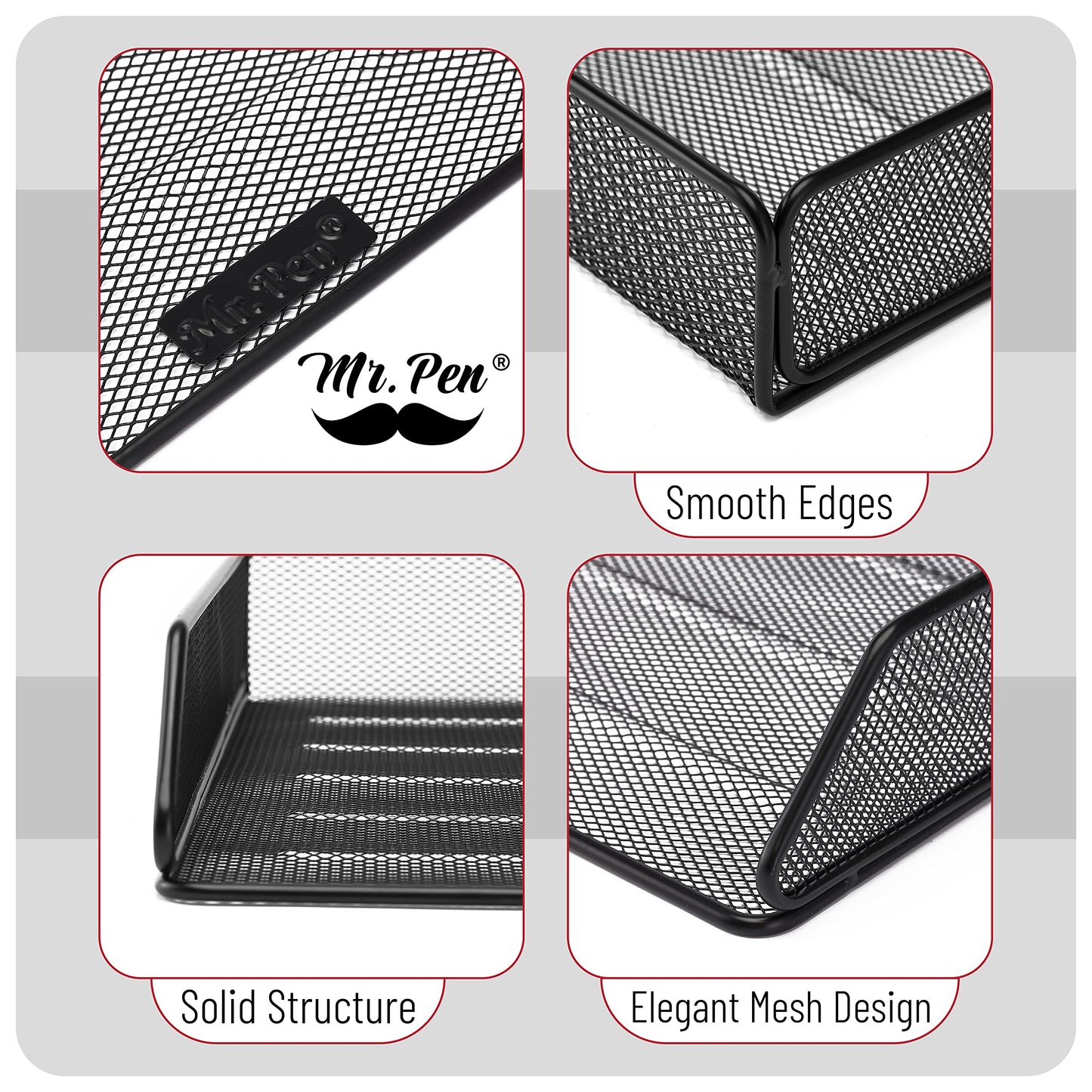 Mr. Pen- Mesh Desk Organizer, Single Tray Desktop Organizer