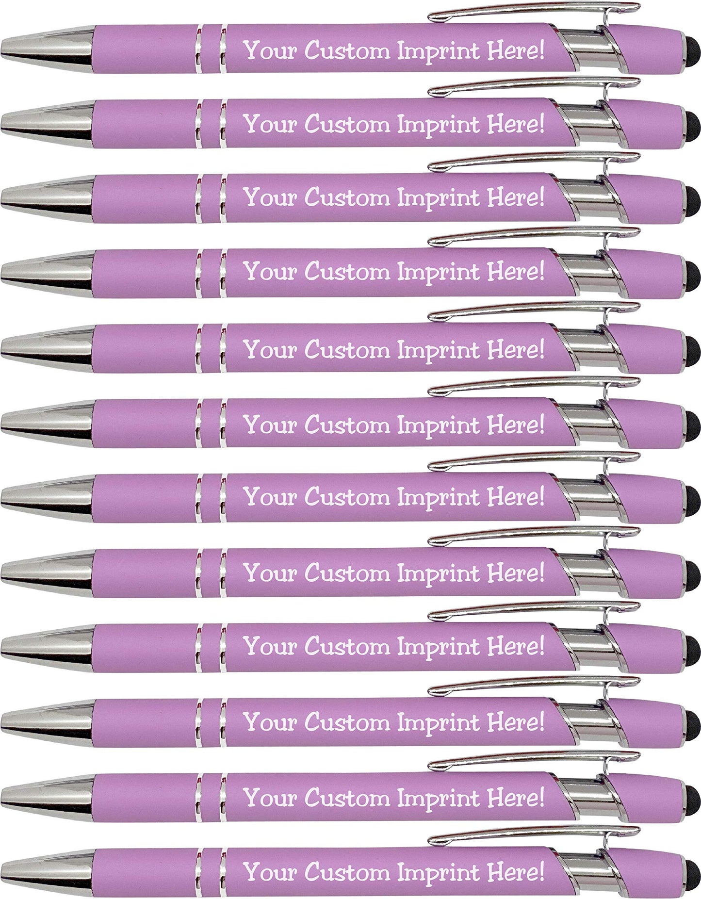 ExpressDesigns™ - Pastel Premium Custom Pens with Stylus | Personalized Soft-Touch Metal Printed
