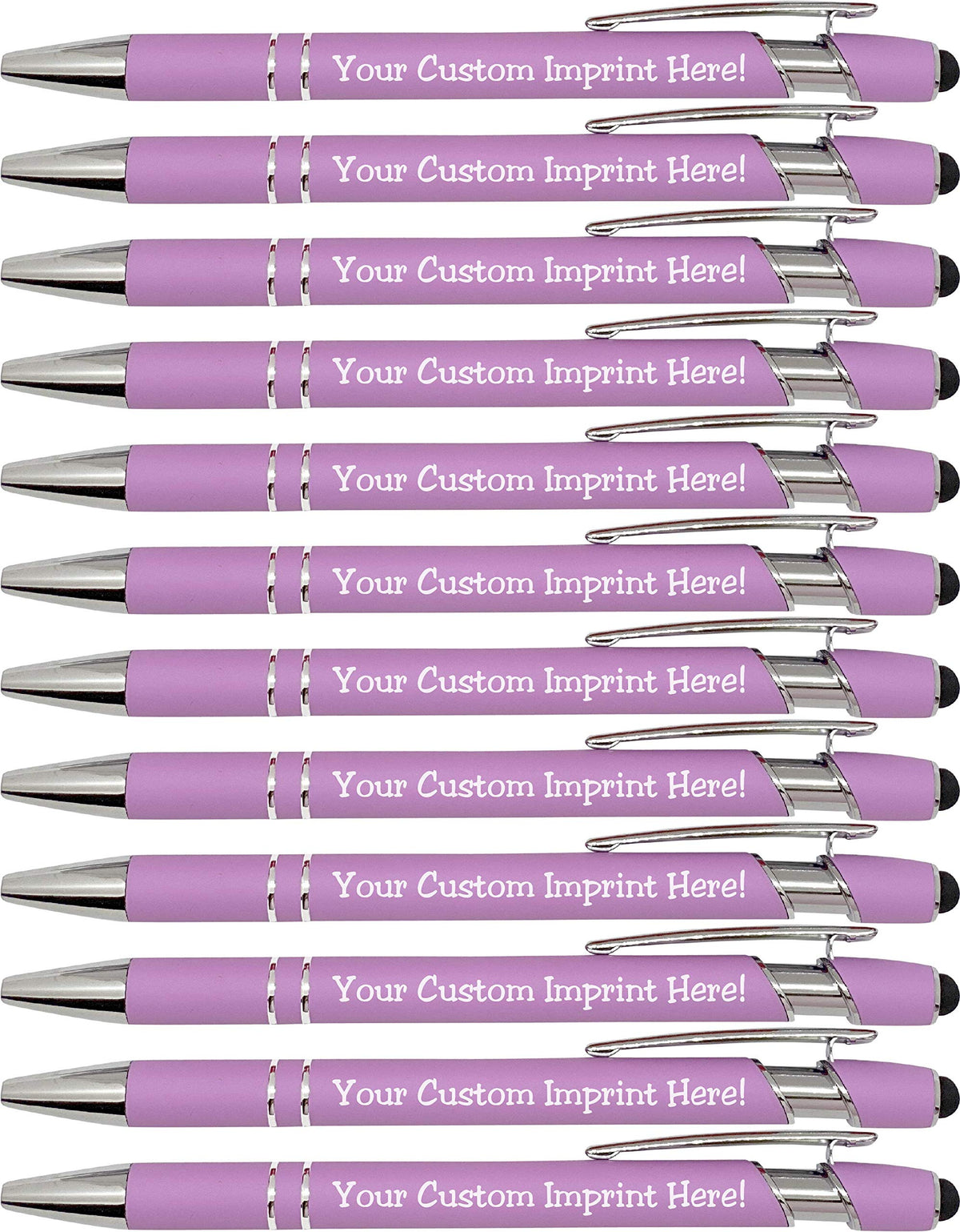 ExpressDesigns™ - Pastel Premium Custom Pens with Stylus | Personalized Soft-Touch Metal Printed