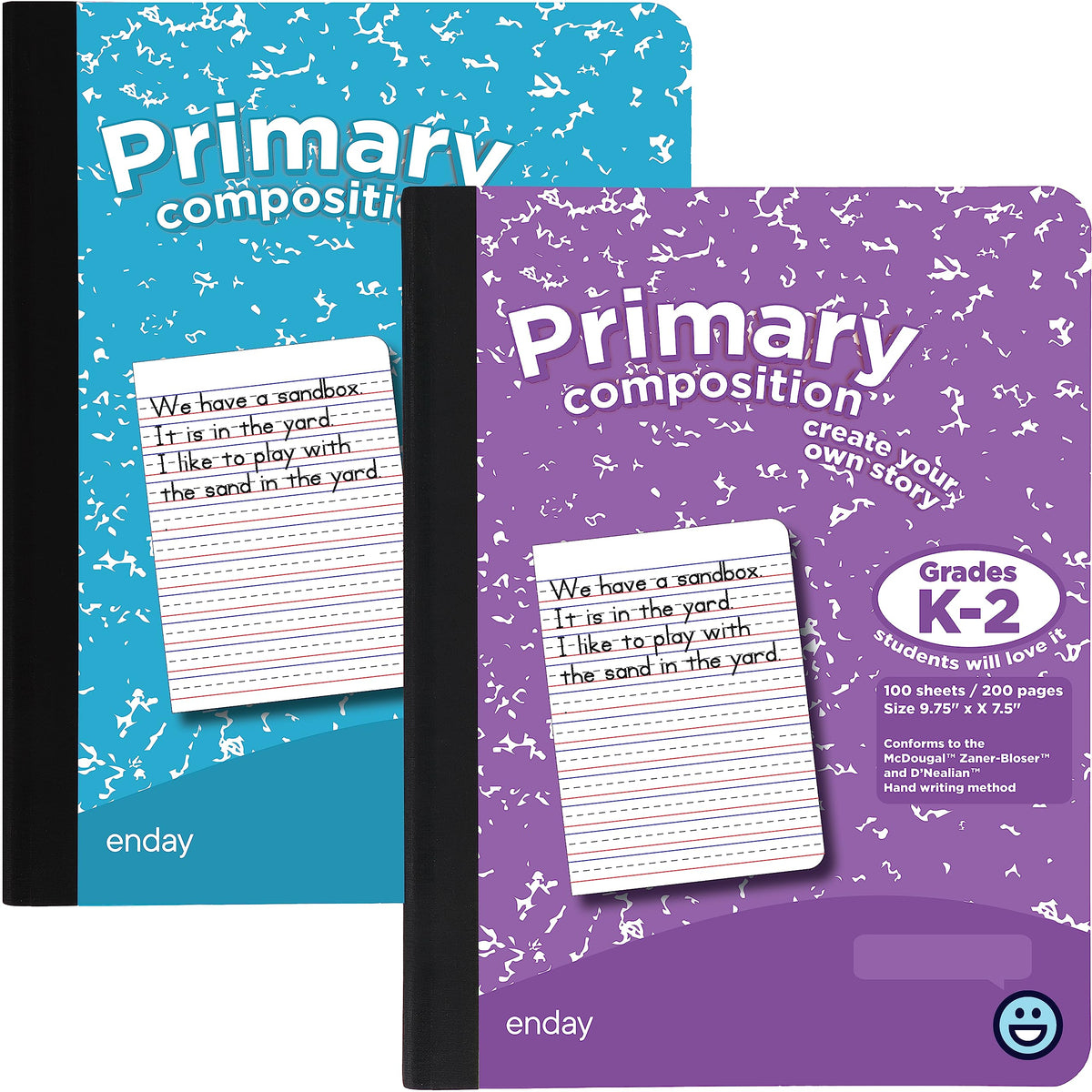 Enday Primary Composition Notebook K-2, Primary Ruled Composition Book, Primary Composition