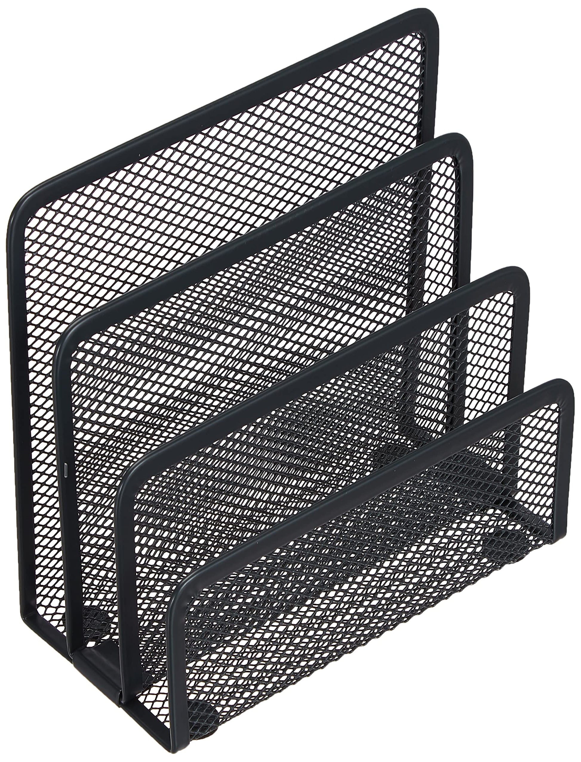 Zeller Letter Holder 17x8x13,5cm in Anthracite, Bamboo 17,2x8,3x13,5cm