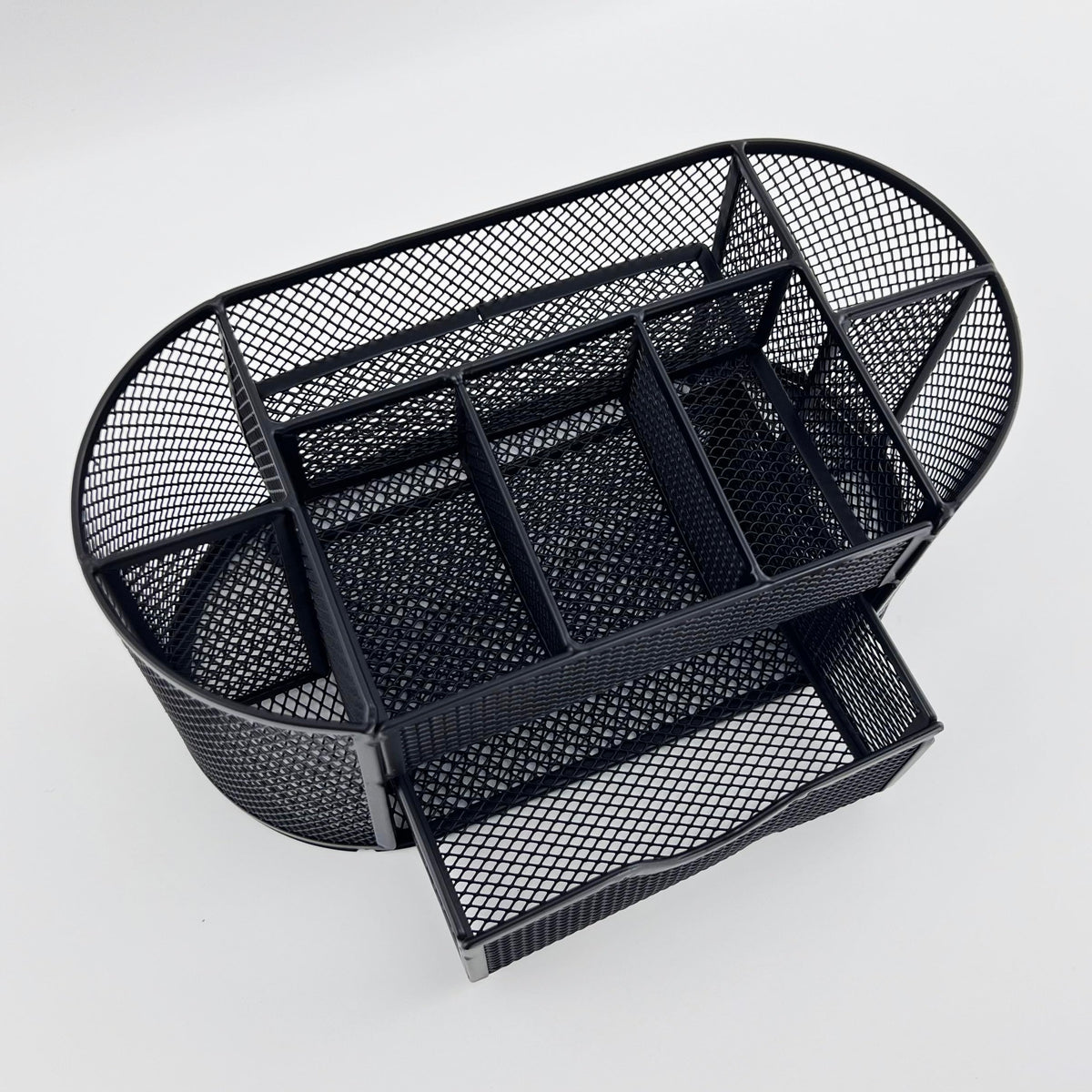 Fengtaiyuan T12, Black Metal Wire Mesh Pencil Holder for Desk, Pencil Cup for Office, Pen Holder