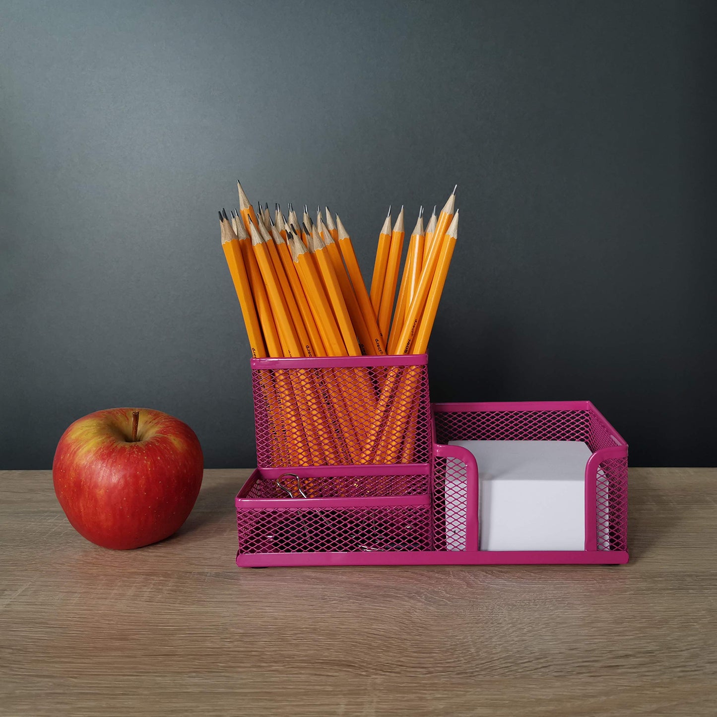 Leviatan Desk Organizer | Metal Desk Organizer | Office Pen Holder | Desk Organizer with Mesh Note