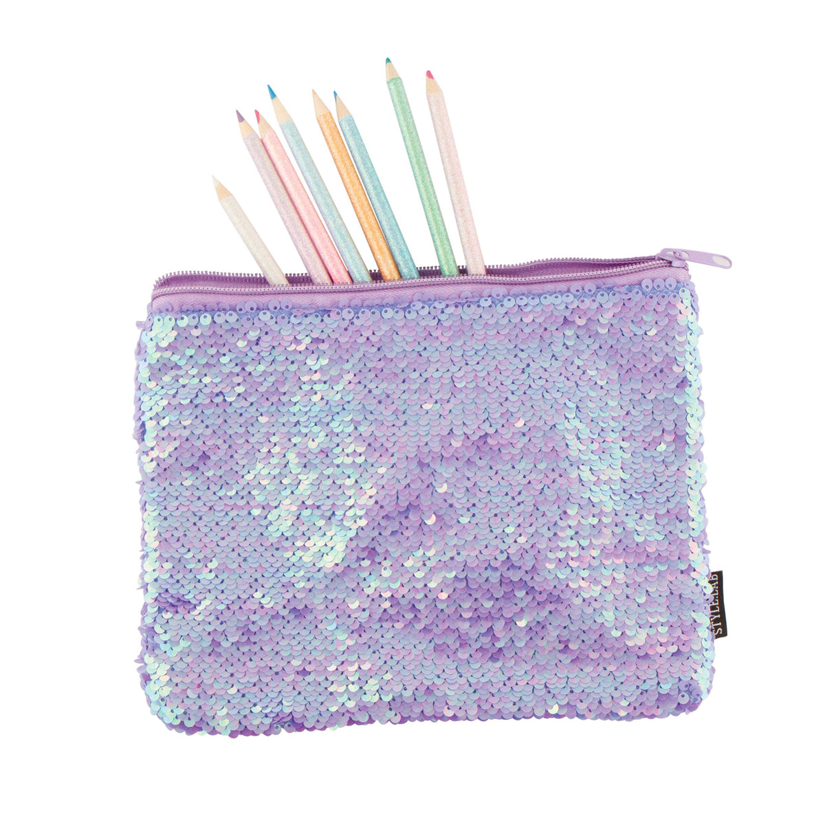 Style.Lab Fashion Angels Periwinkle Irid/Matte Magic Sequin Pouch (Model: 76984)