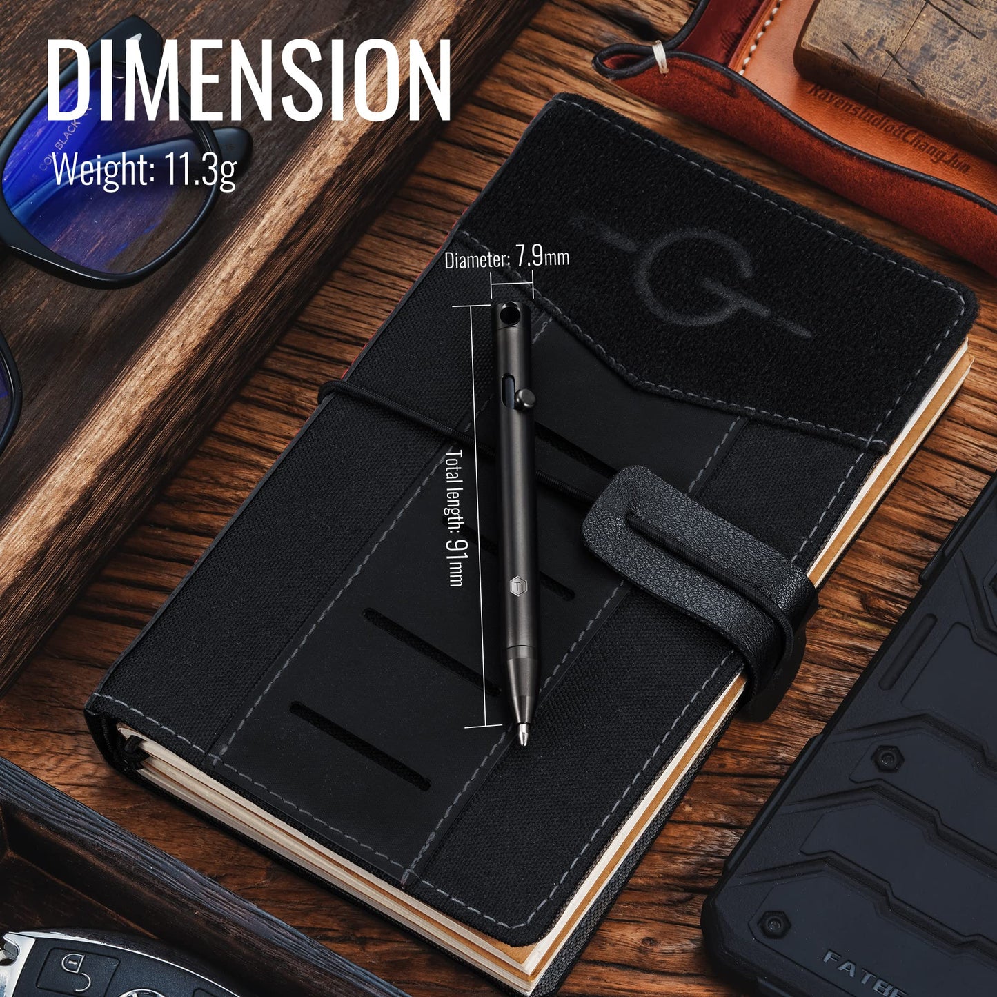 KeyUnity KP00 Titanium Bolt Action Fine Point Pen for Everyday Carry