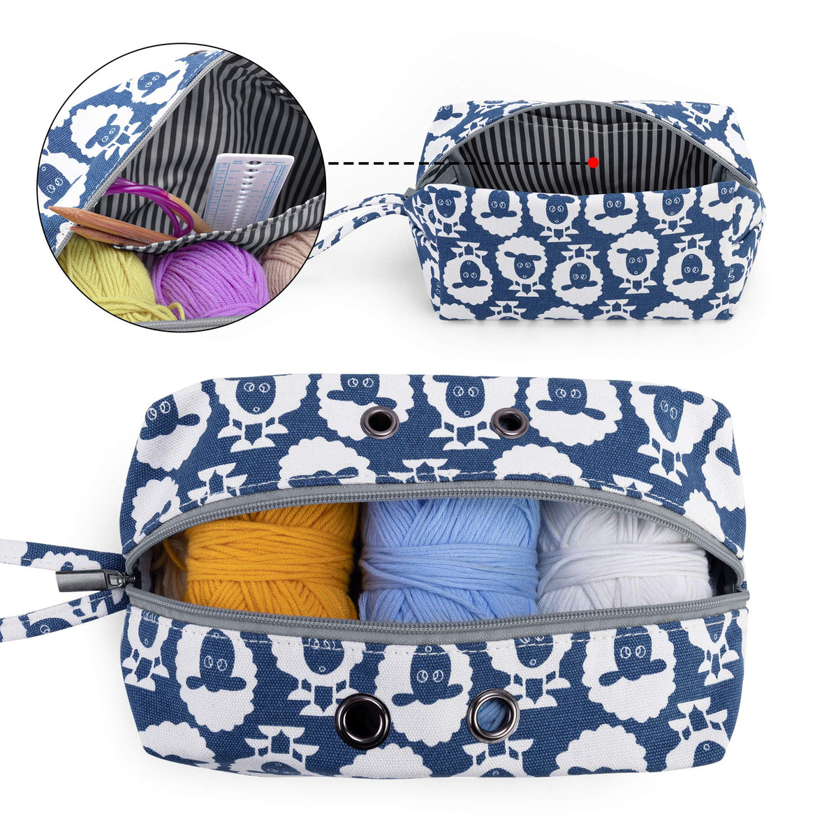 LUXJA Small Yarn Storage Bag for Yarn Skeins, Sheep