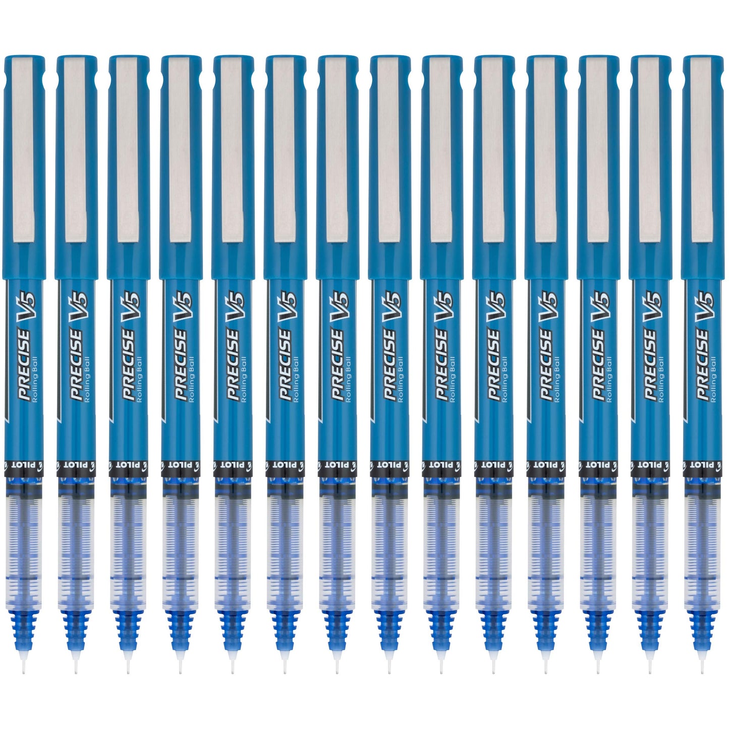 PILOT Precise V5, Extra Fine Point 0.5 mm Blue Pens, Blue, Pack of 14