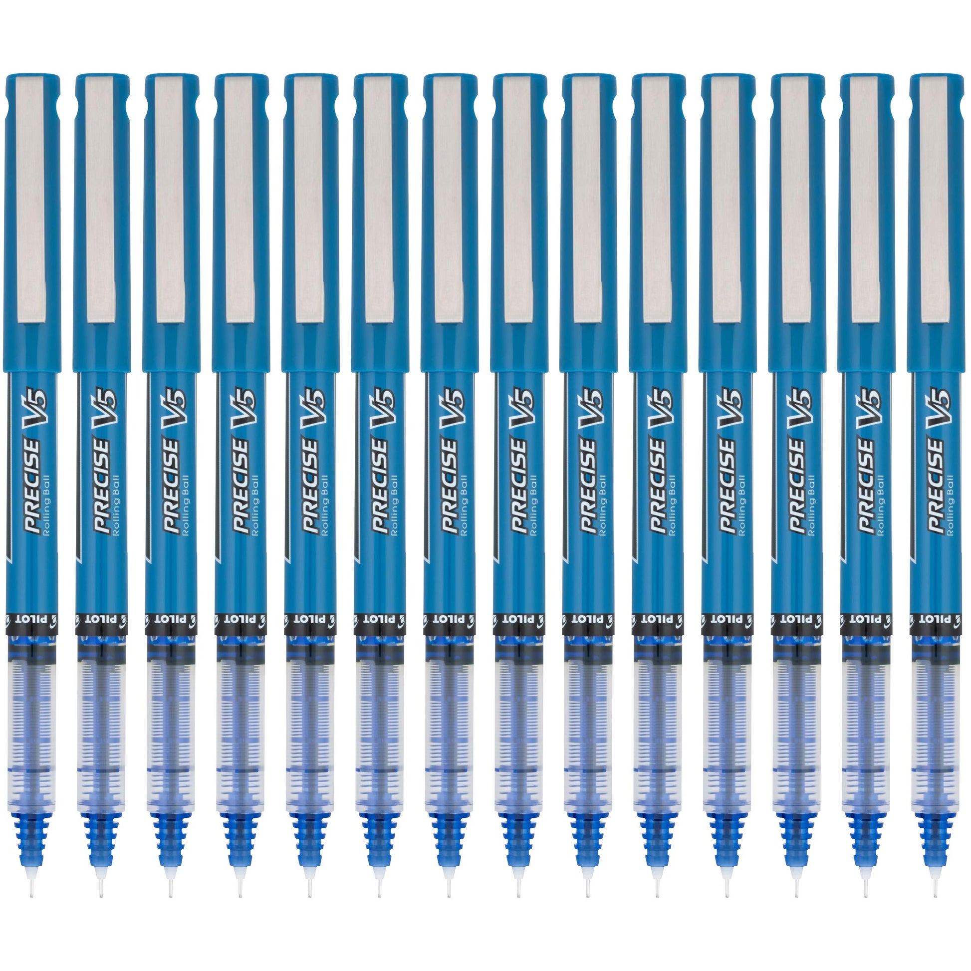 PILOT Precise V5, Extra Fine Point 0.5 mm Blue Pens, Blue, Pack of 14