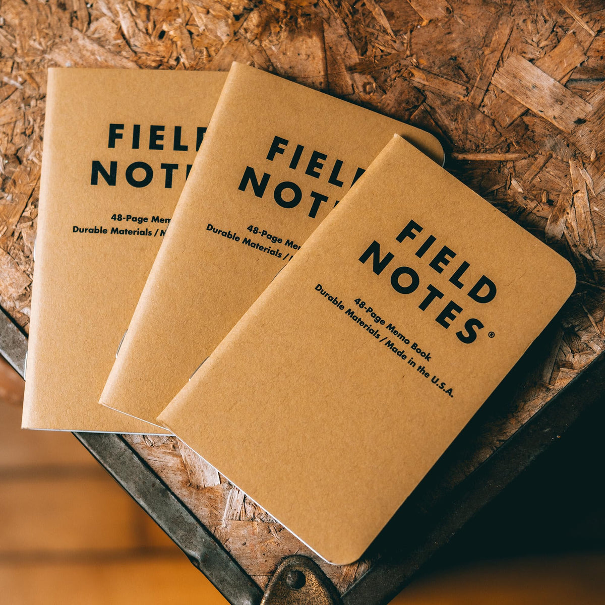 Field Notes: Original Kraft 3-Pack - Mixed Paper (1 Graph/Grid, 1 Ruled/Lined, 1 Plain/Blank) Memo