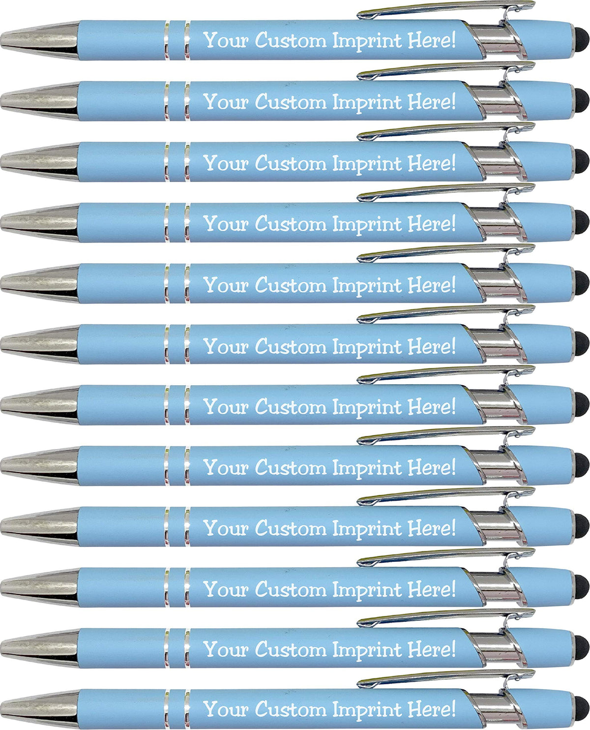 ExpressDesigns™ - Pastel Premium Custom Pens with Stylus | Personalized Soft-Touch Printed Name