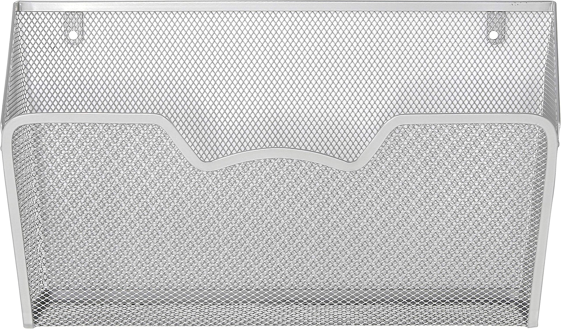 Simple Houseware Wall Mount Single Pocket File Holder, 3-Pack, Silver