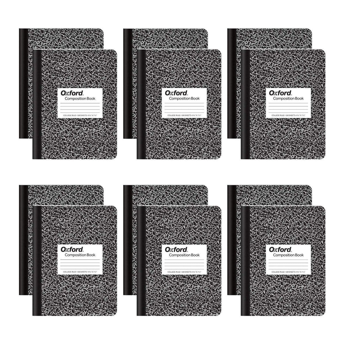 Oxford Composition Notebooks, School Supplies, Notebooks for School, College Ruled Paper, 9-3/4 x