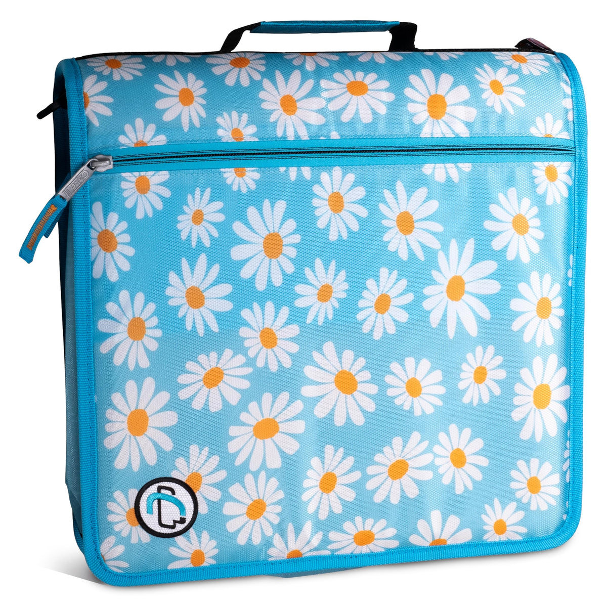 Case-it School Zipper Binder | 3" O-Rings | 600-Sheet | D-146 Light Blue