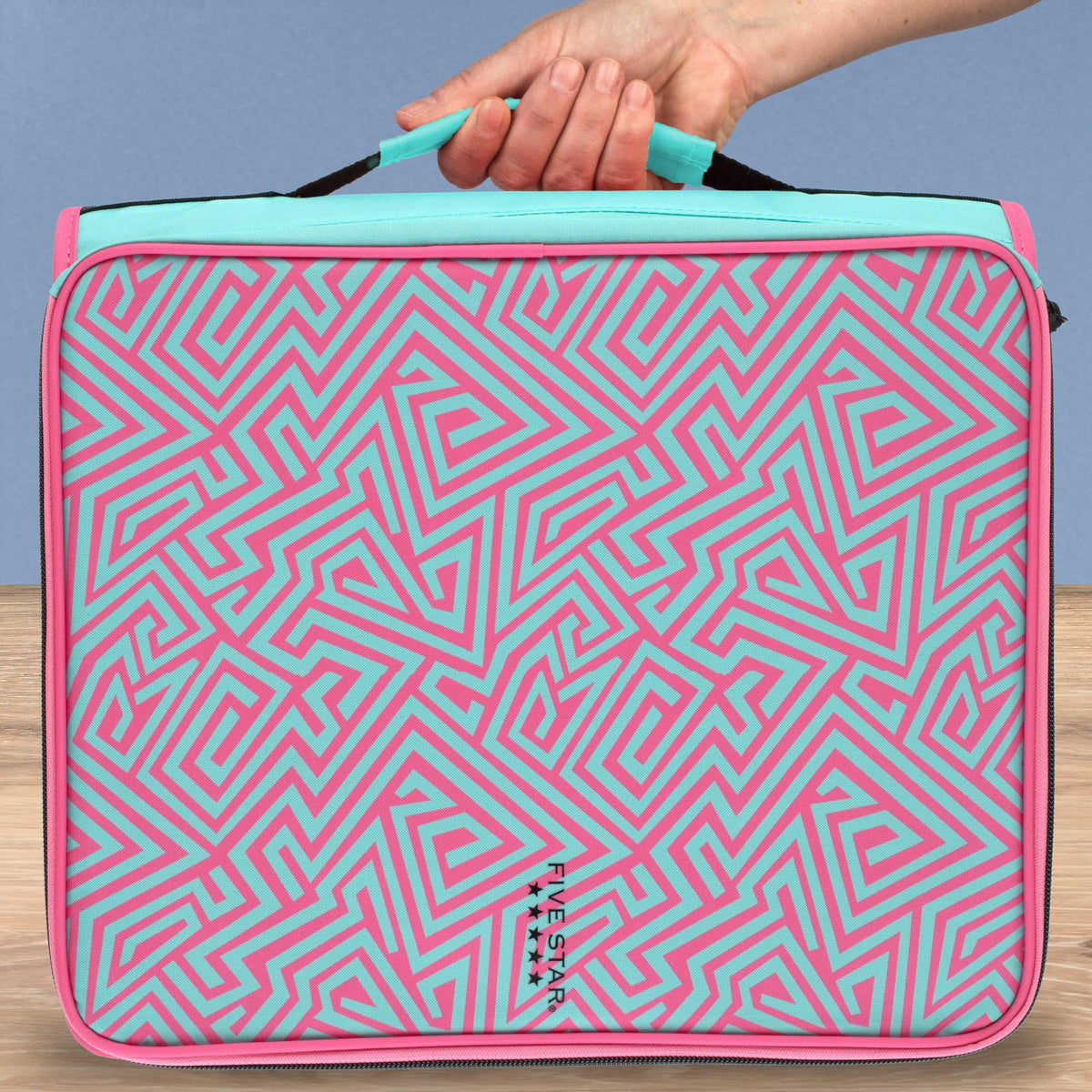 Five Star Zipper Binder 2 Inch O-Rings Case Organiser with Multi-Access and 5-Tab Expanding File