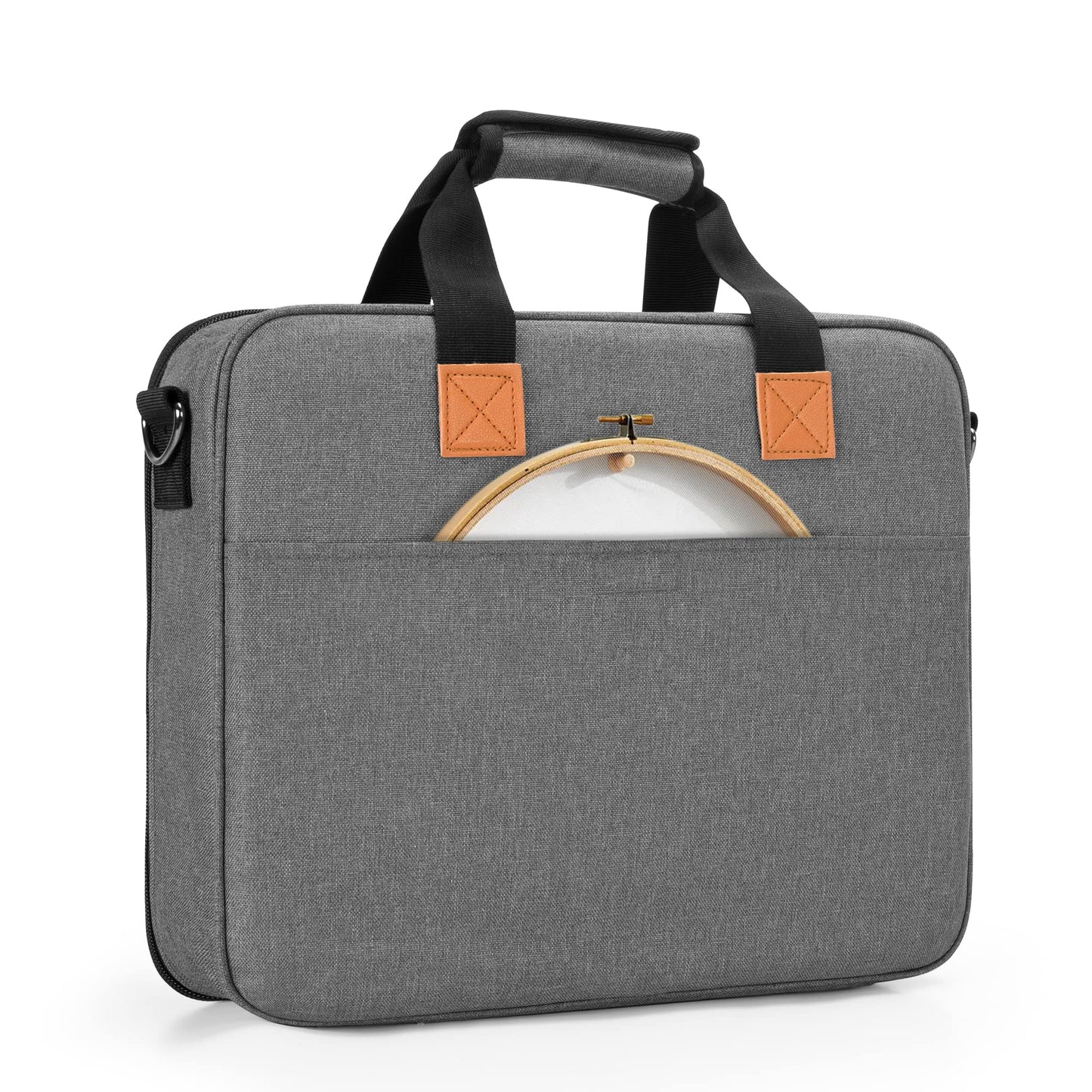 LUXJA Embroidery Project Bag, Embroidery Kits Storage (Bag Only), Gray