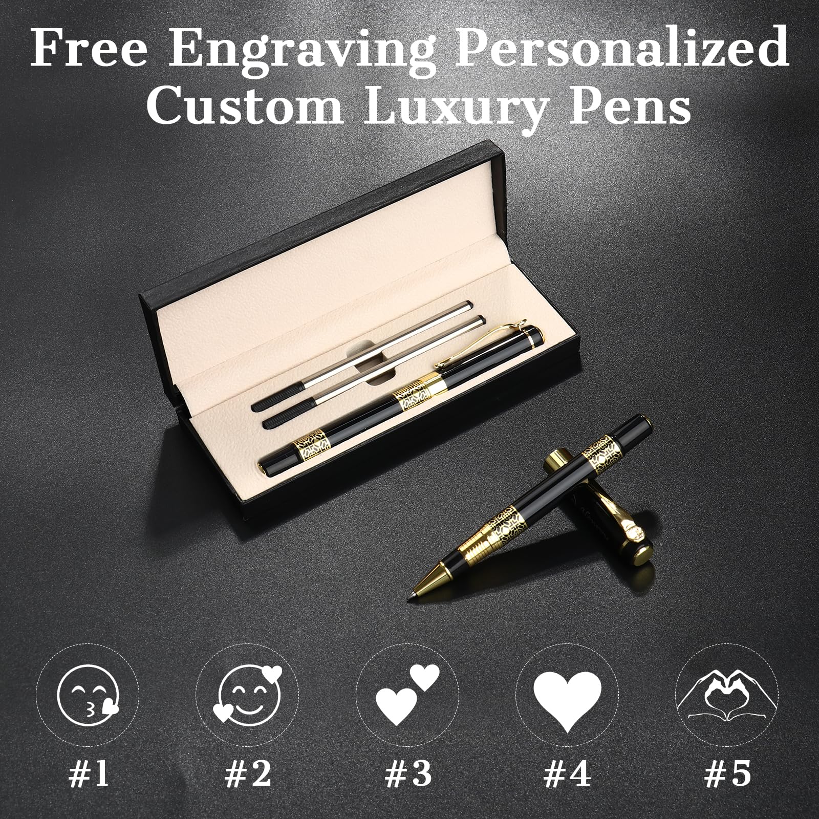 Bnesi Luxury Pen,Personalised Writing Pens Sets Nice Pens for Men Women Gift Professional
