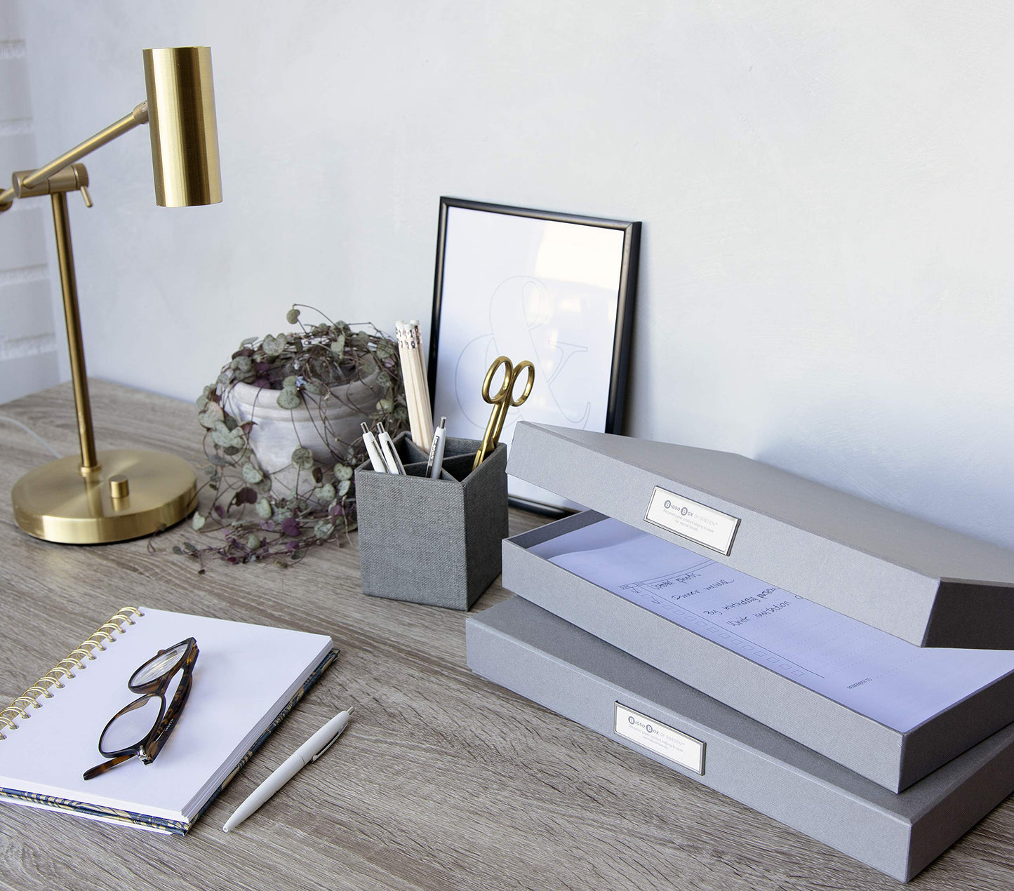 Bigso Sven Fiberboard Classic Hinged Document Box - File Organizer for Important Paperwork