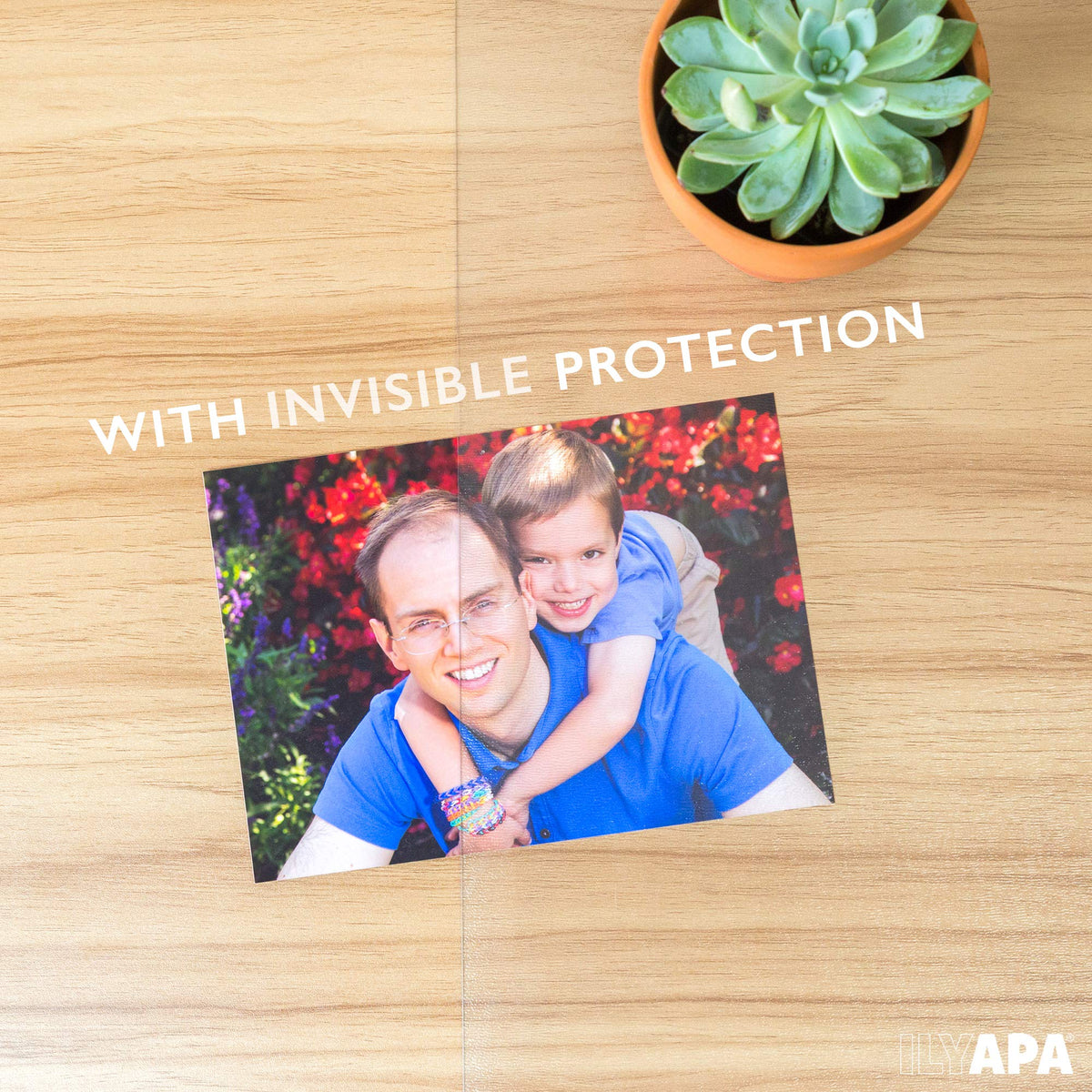 Ilyapa Clear Textured Office Desk Mat, 47x23 Inch - Plastic, Anti-Slip
