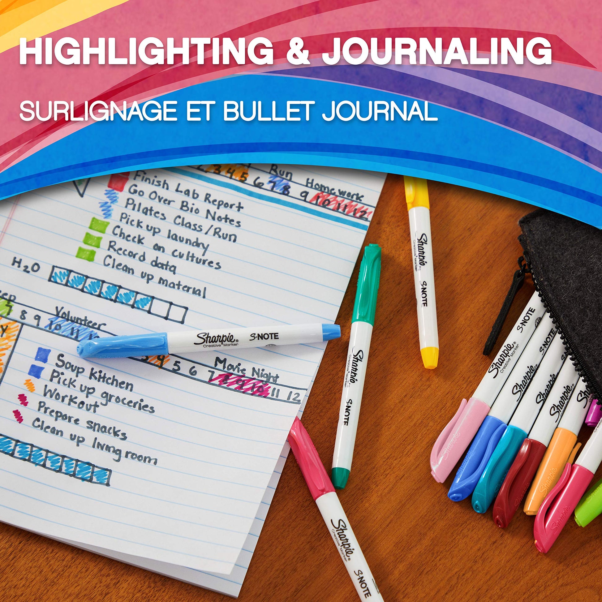 Sharpie S-Note Highlighter Pens, Part Art Marker, Part Highlighter to Draw, Write and More, Chisel