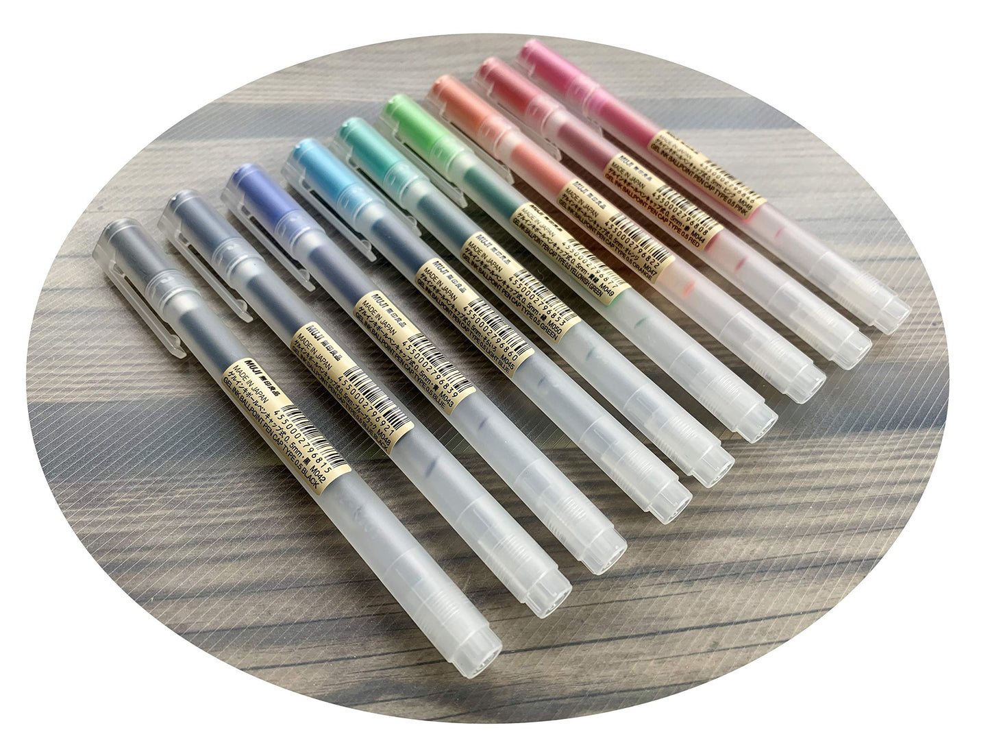 MUJI Gel Ink Ballpoint Pens [0.5mm] 9-colors Pack by Muji