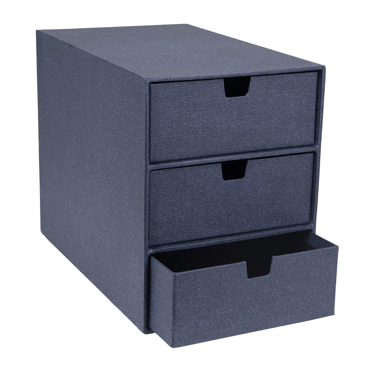 Bigso Box of Sweden Ingrid 3-Drawer Fiberboard Desk Organizer for Office Supplies and Accessories