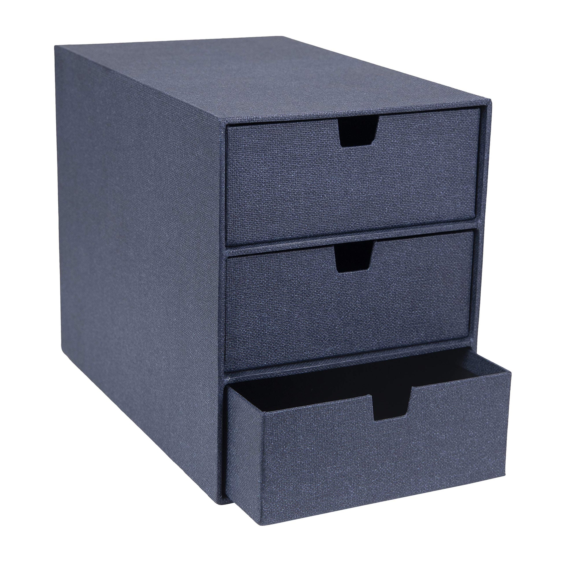 Bigso Box of Sweden Ingrid 3-Drawer Fiberboard Desk Organizer for Office Supplies and Accessories