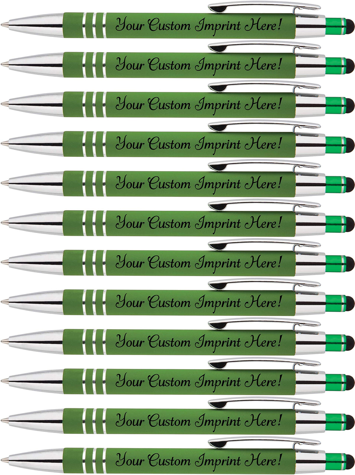 Personalized Pens - Hottie Rubberized Soft Touch Ballpoint Pen with Stylus tip is a stylish