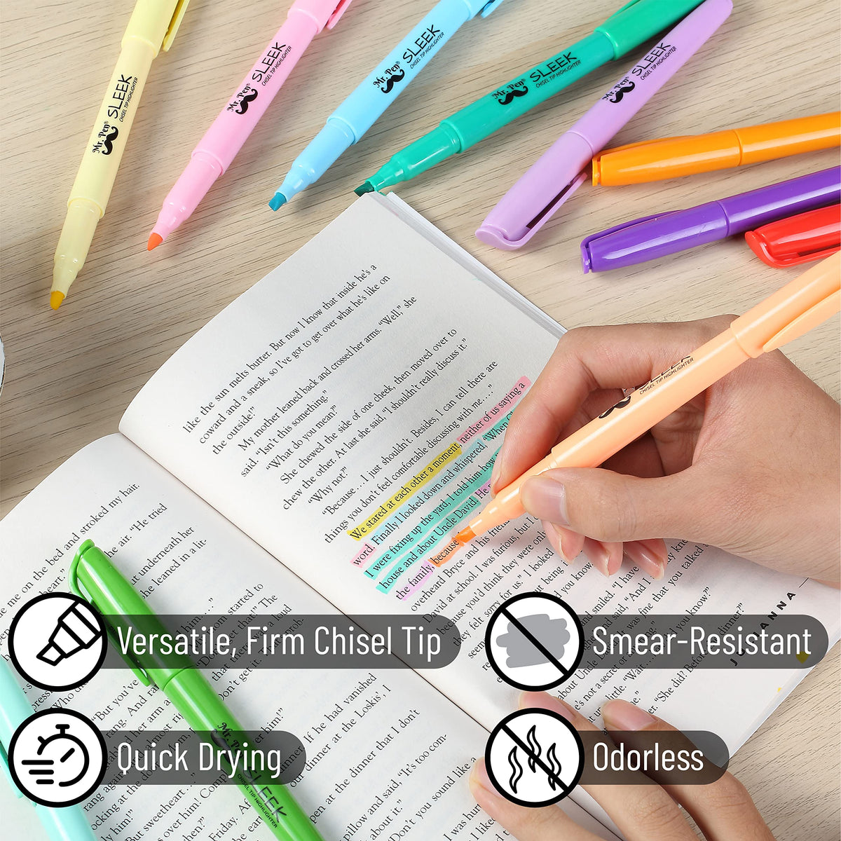 Mr. Pen- Bulk Highlighter Set, 144 Pack, Assorted Colors, Chisel Tip