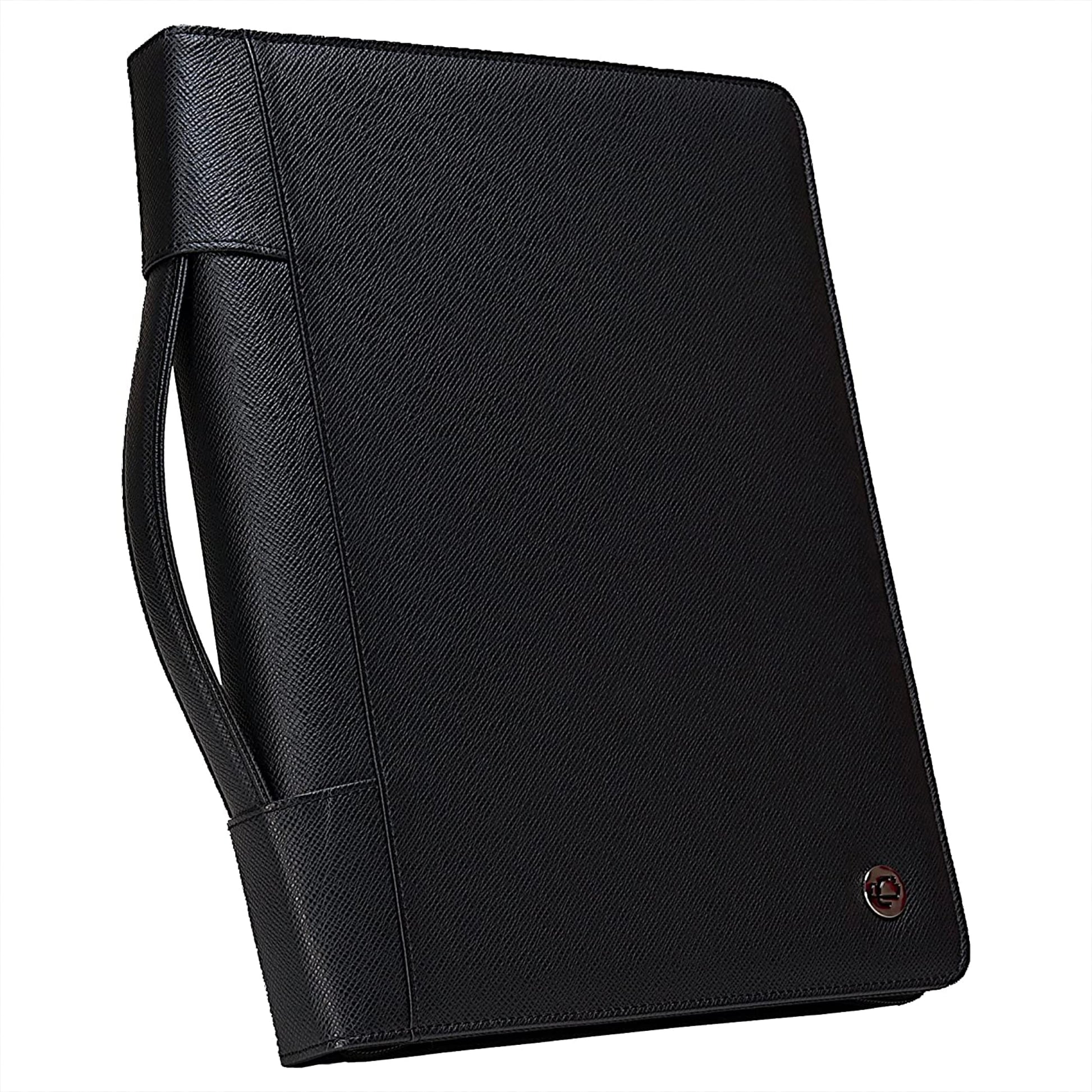 Case-it Zipper Padfolio | Letter Size | 3-Ring Binder | PAD-40 Black