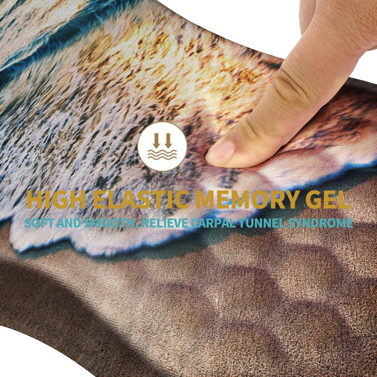 Hokafenle Ergonomic Mouse Pad Wrist Support with Massage Design, Wrist Rest Pain Relief Mousepad