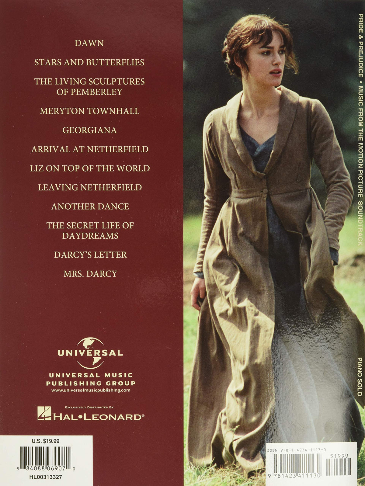 Hal Leonard Pride And Prejudice - Music From The Motion Picture Soundtrack Piano Solo book