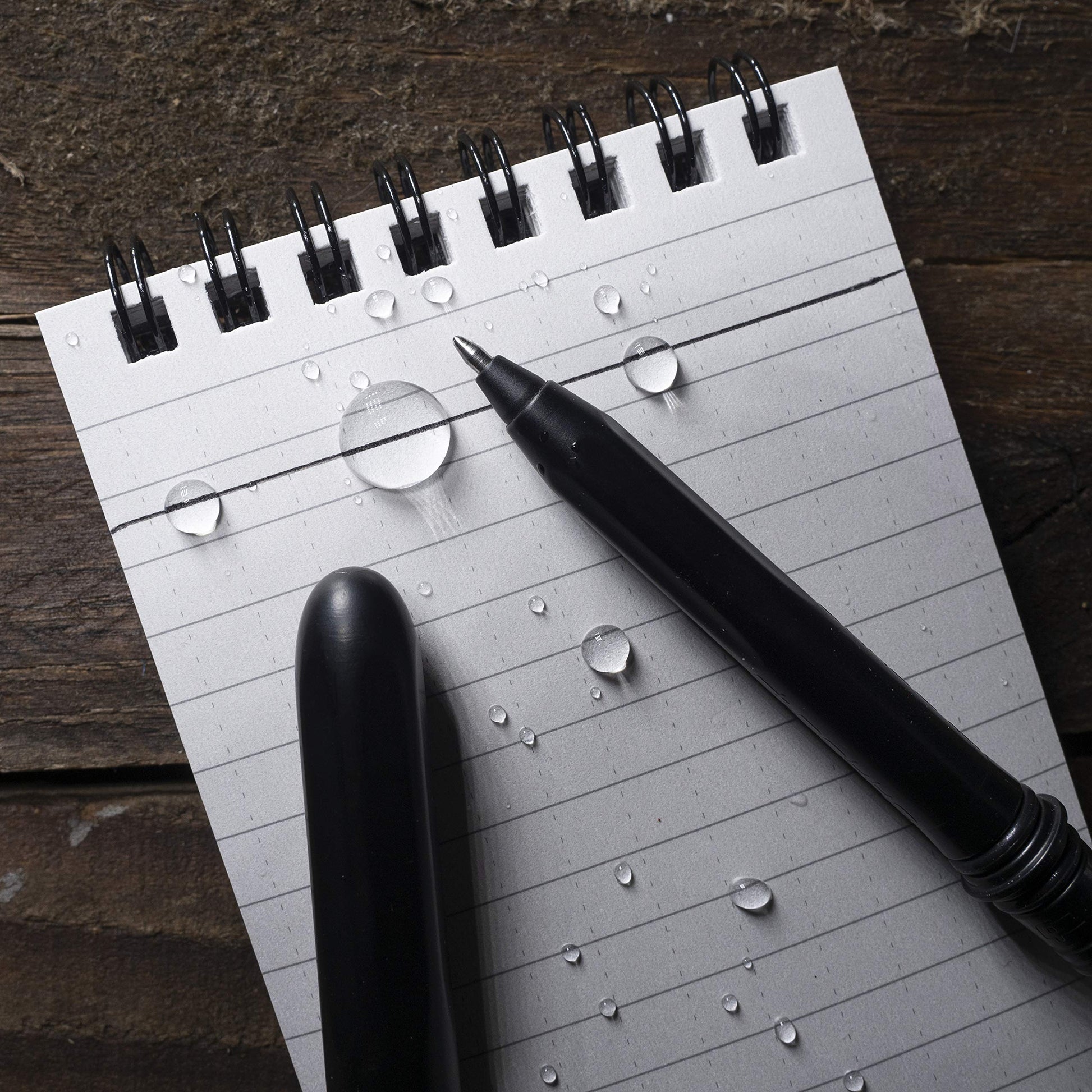 Rite in the Rain All-Weather EDC Pen, Black Pokka 2-Pack, Black 0.8mm Ink, Fine Point (No. BK92)