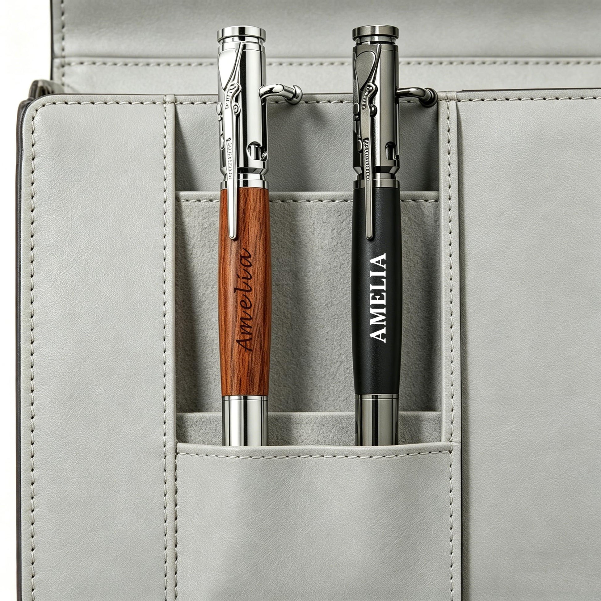 EDSG Personalized Bolt Action Pen, Engraved Metal Ballpoint Pens with Any Name, Bolt Bullet Pens